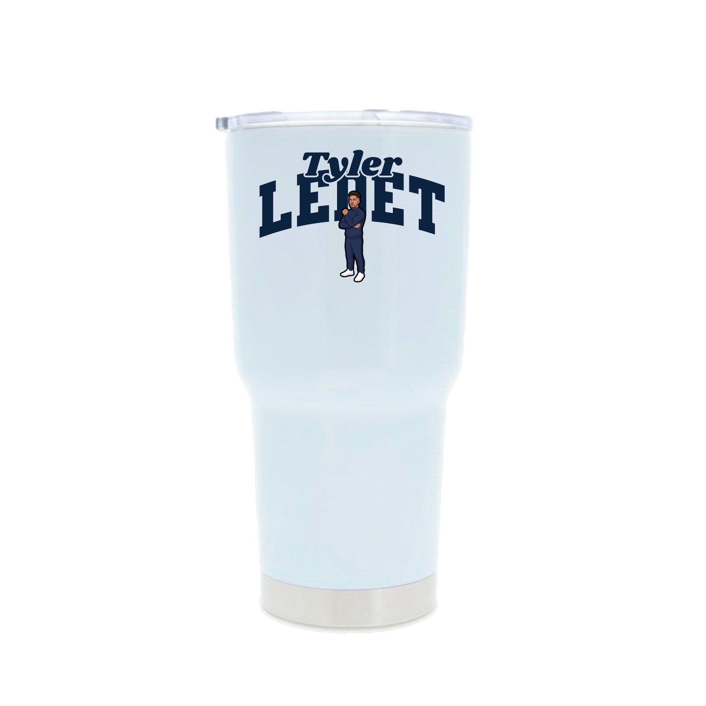 30oz Stainless Steel Tumbler — Signature Arch in White