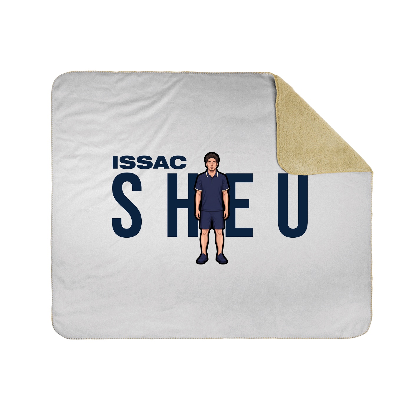 Throw Blanket — Player Name in White