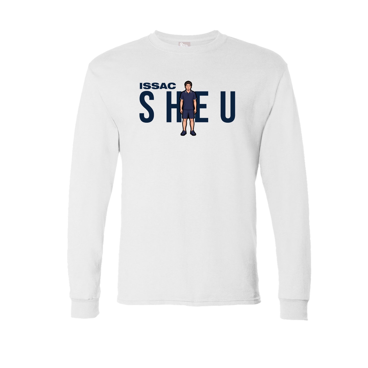 Long Sleeve Tee — Player Name in White