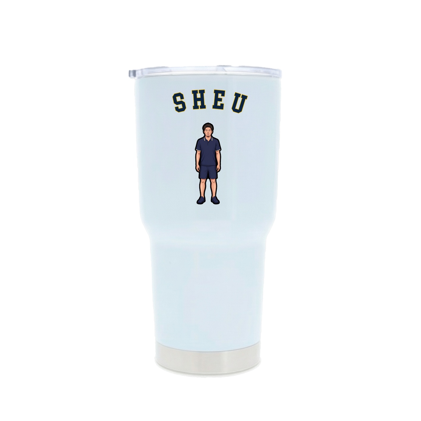 30oz Stainless Steel Tumbler — Shirsey Arch in White