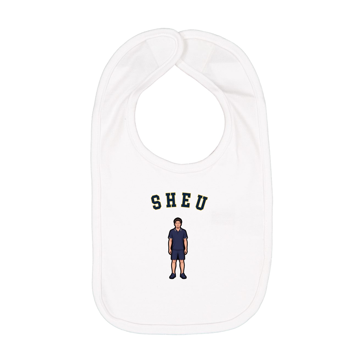 Infant Bib — Shirsey Arch in White