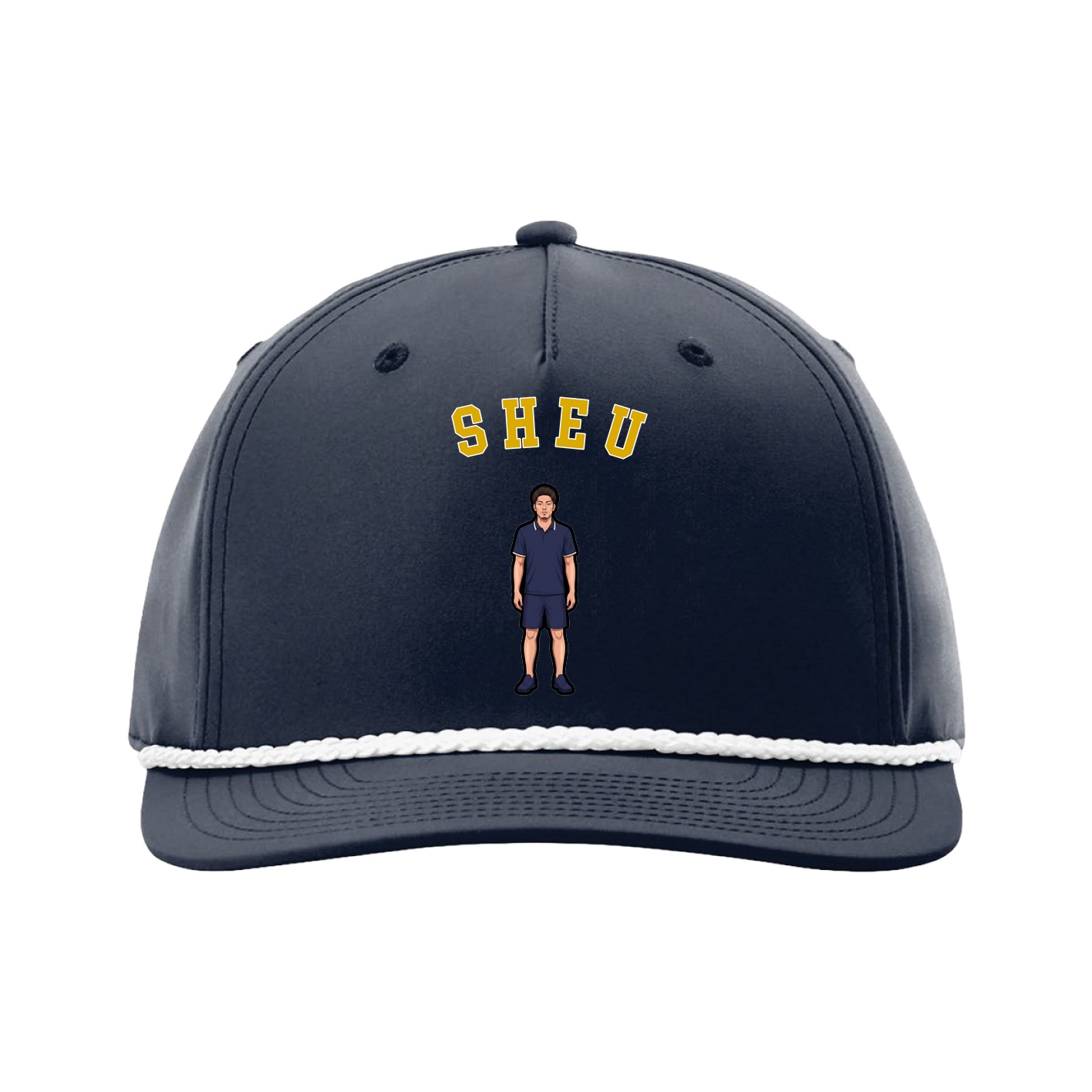 Five-Panel Classic Rope Cap — Shirsey Arch in Navy
