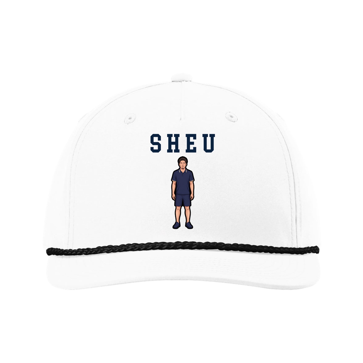 Five-Panel Classic Rope Cap — Shirsey in White