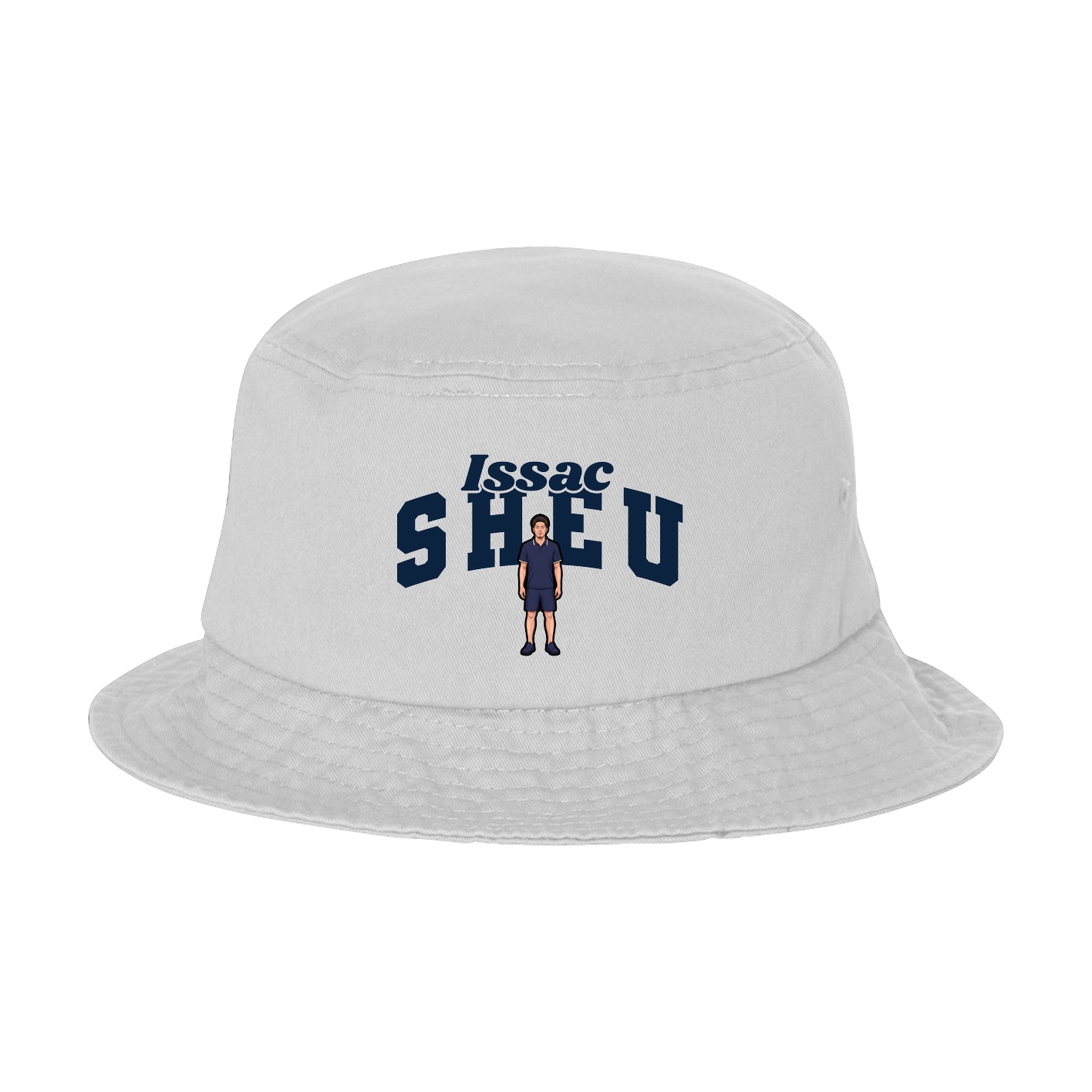 Bucket Cap — Signature Arch in White