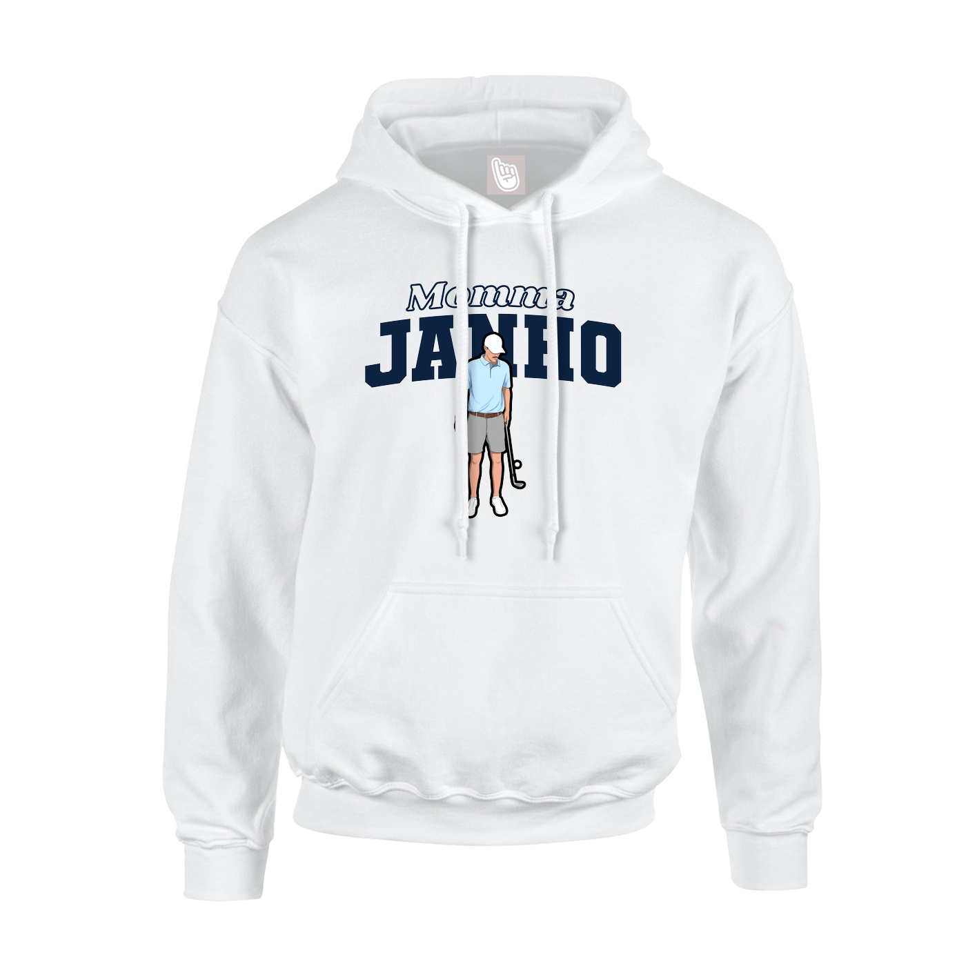 Youth Hoodie — Mothers Day Block in White