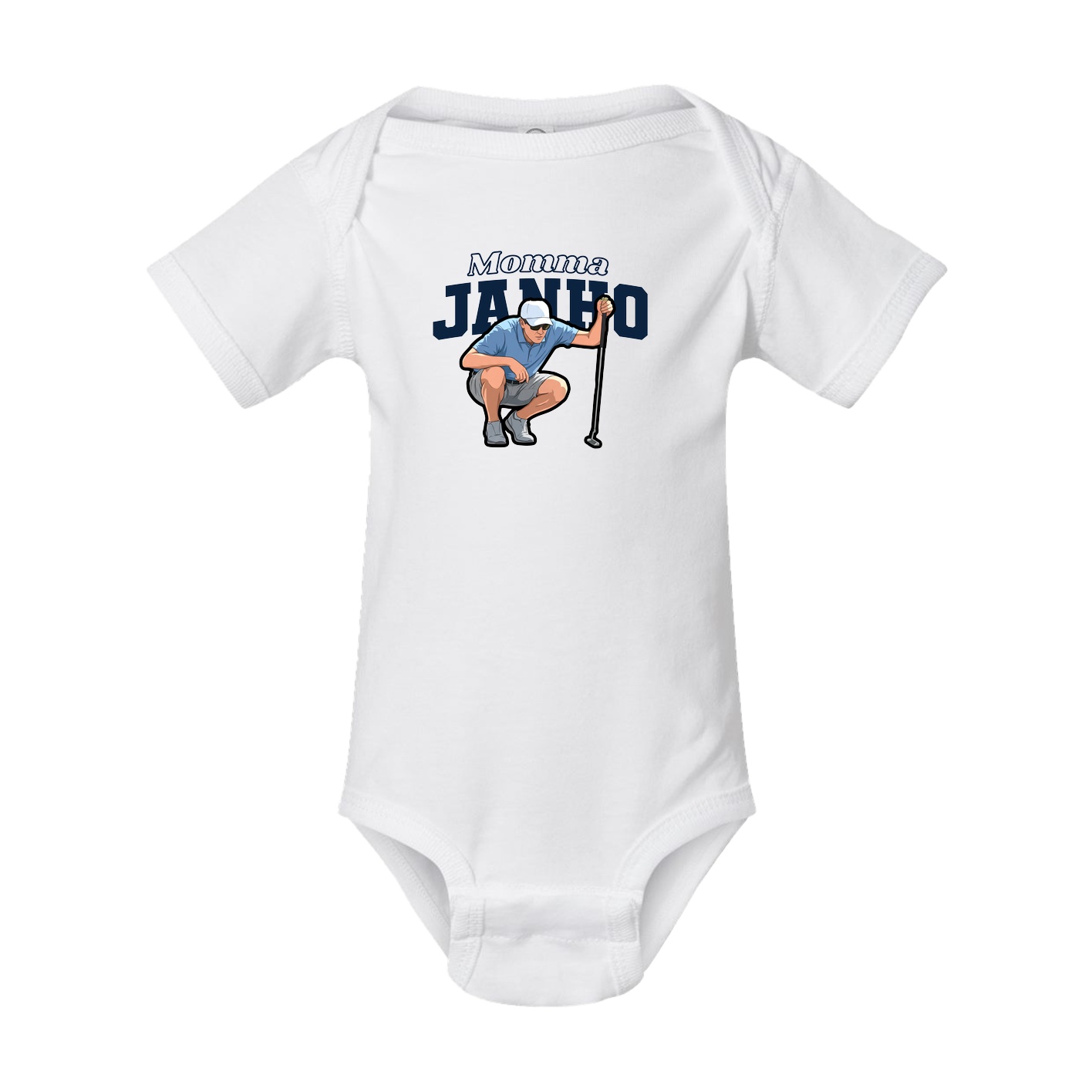 Baby Onesie — Mothers Day Block in White
