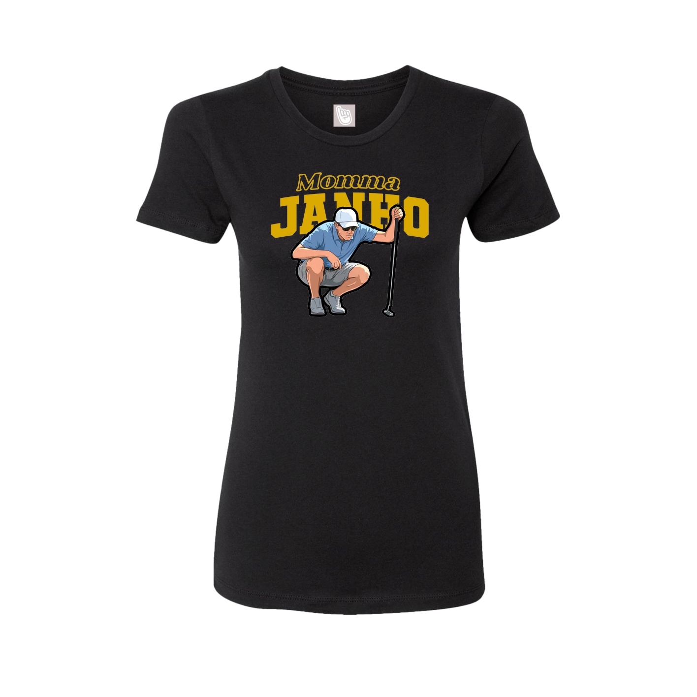 Womens Tee — Mothers Day Block in Black