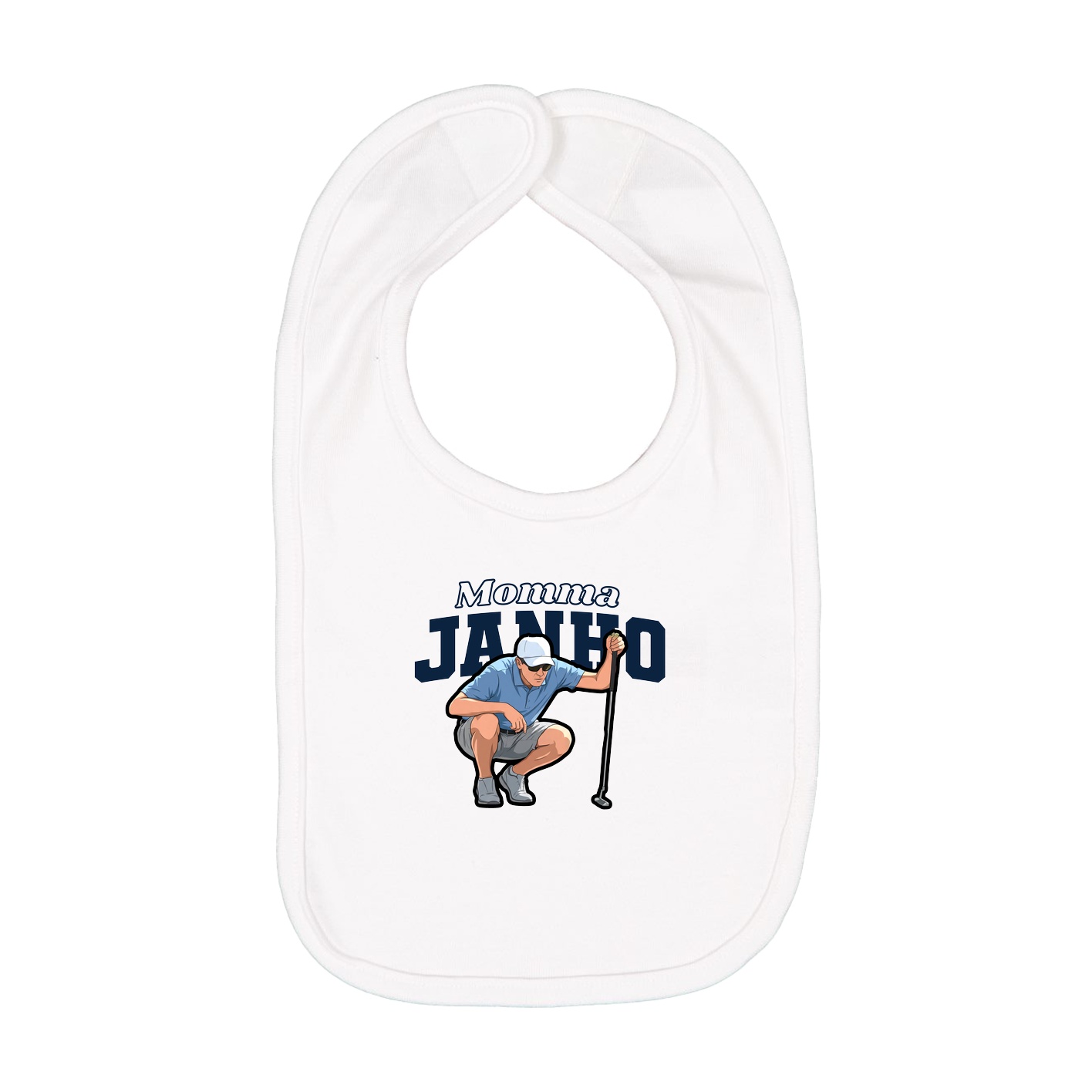 Infant Bib — Mothers Day Block in White