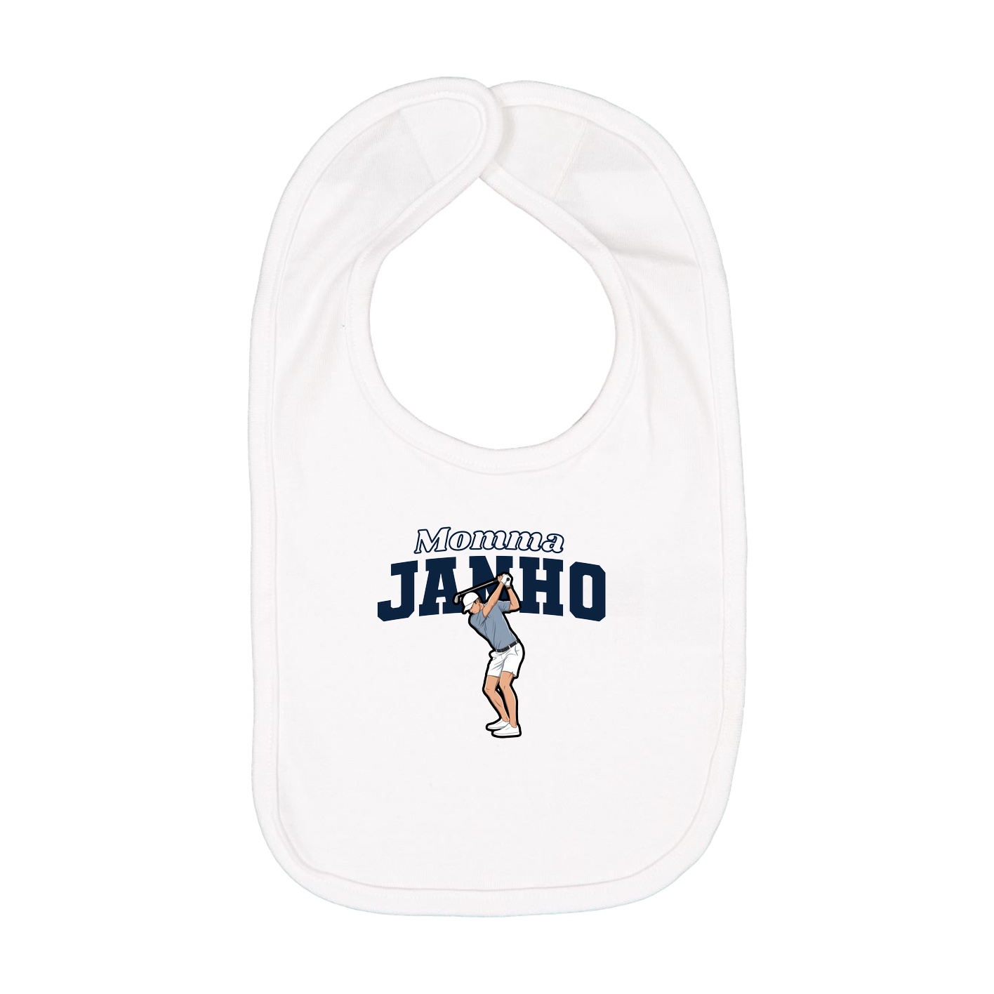 Infant Bib — Mothers Day Block in White