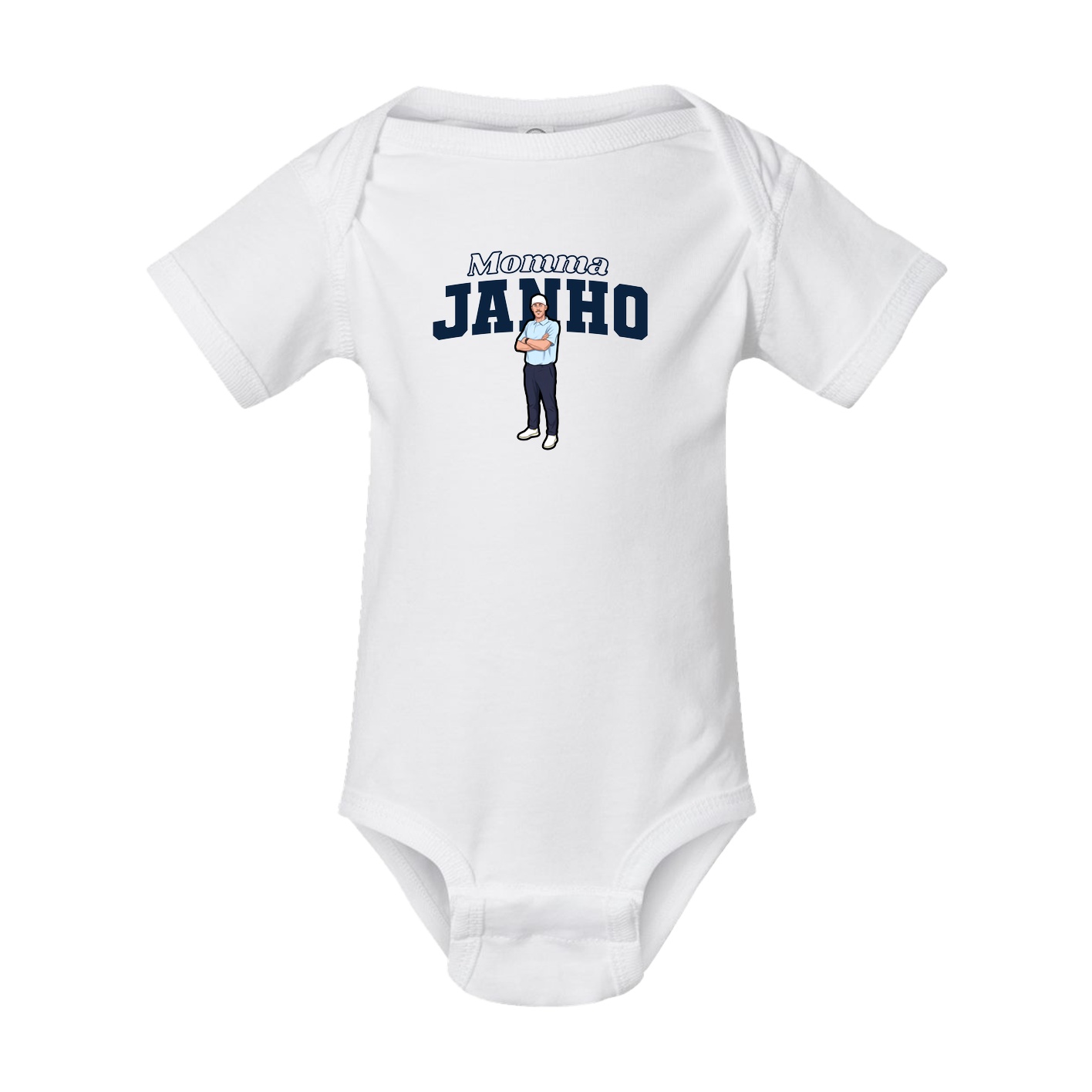 Baby Onesie — Mothers Day Block in White