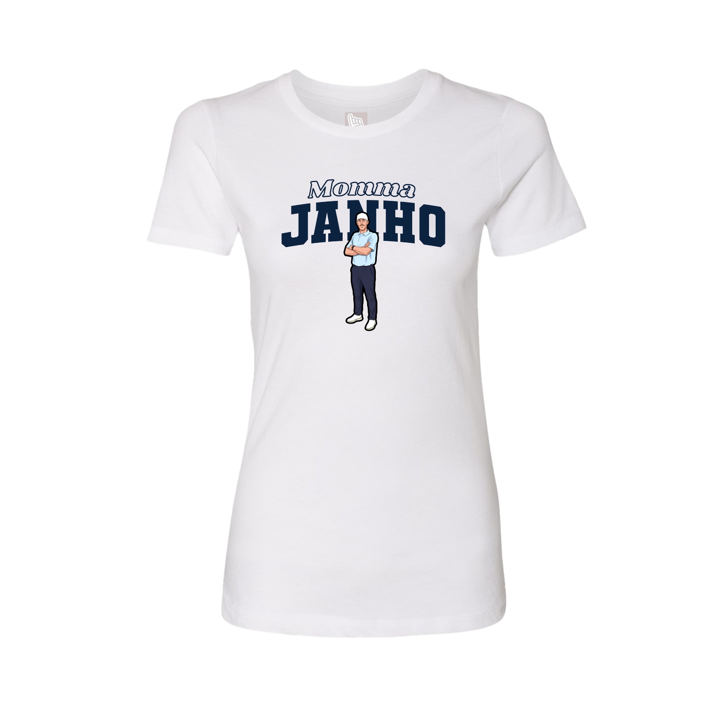 Womens Tee — Mothers Day Block in White