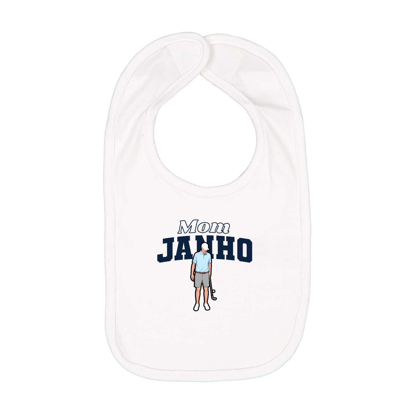 Infant Bib — Mothers Day Block in White