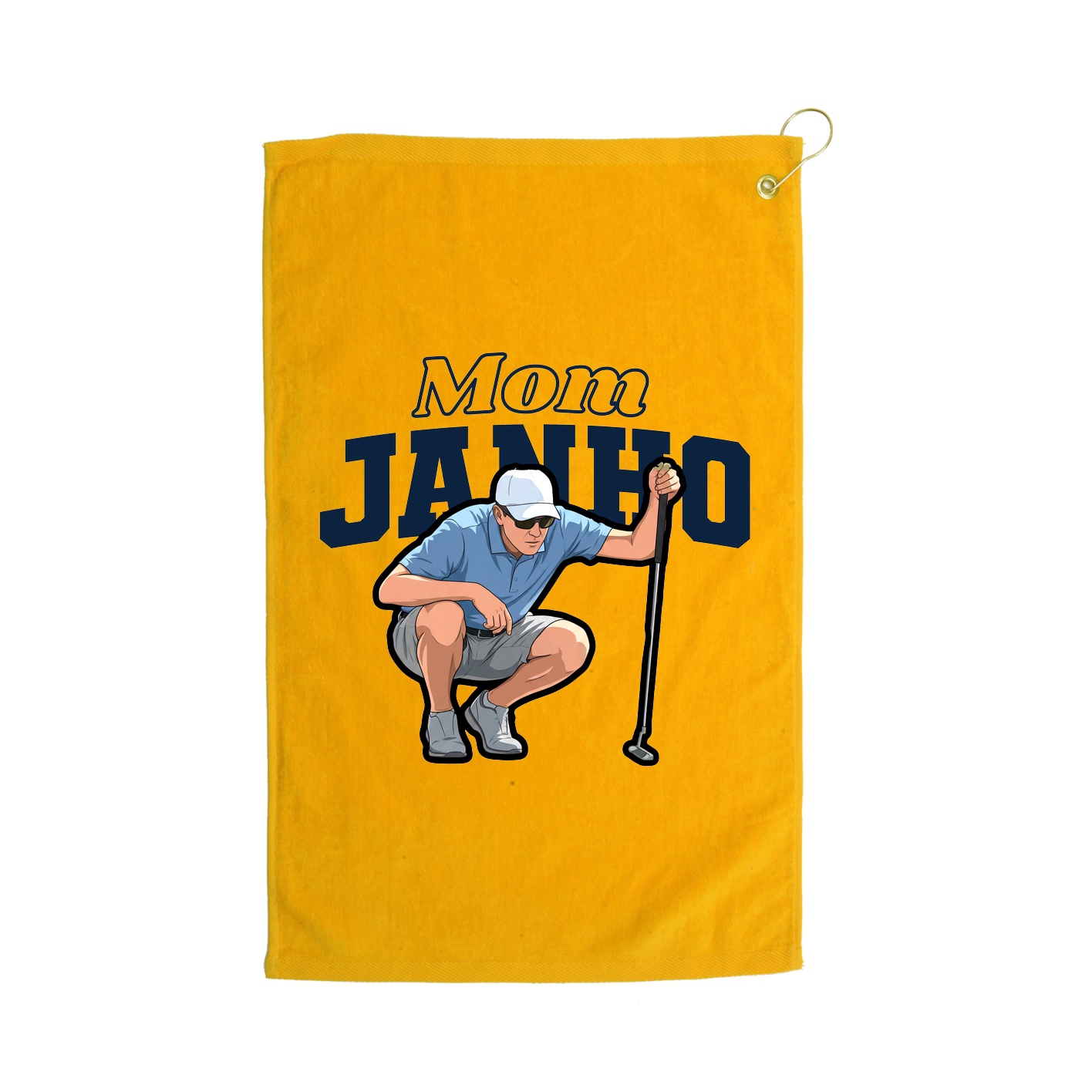 Golf Towel — Mothers Day Block in Gold