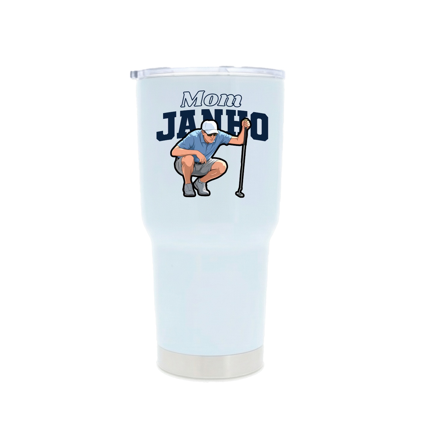 30oz Stainless Steel Tumbler — Mothers Day Block in White
