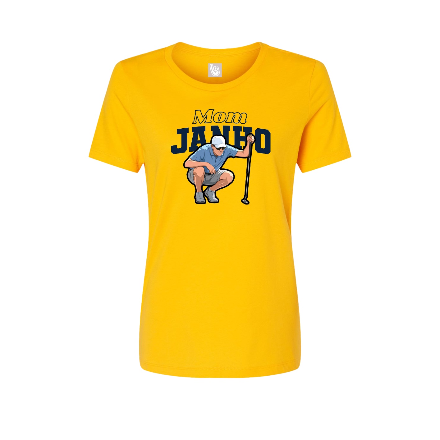 Womens Tee — Mothers Day Block in Gold