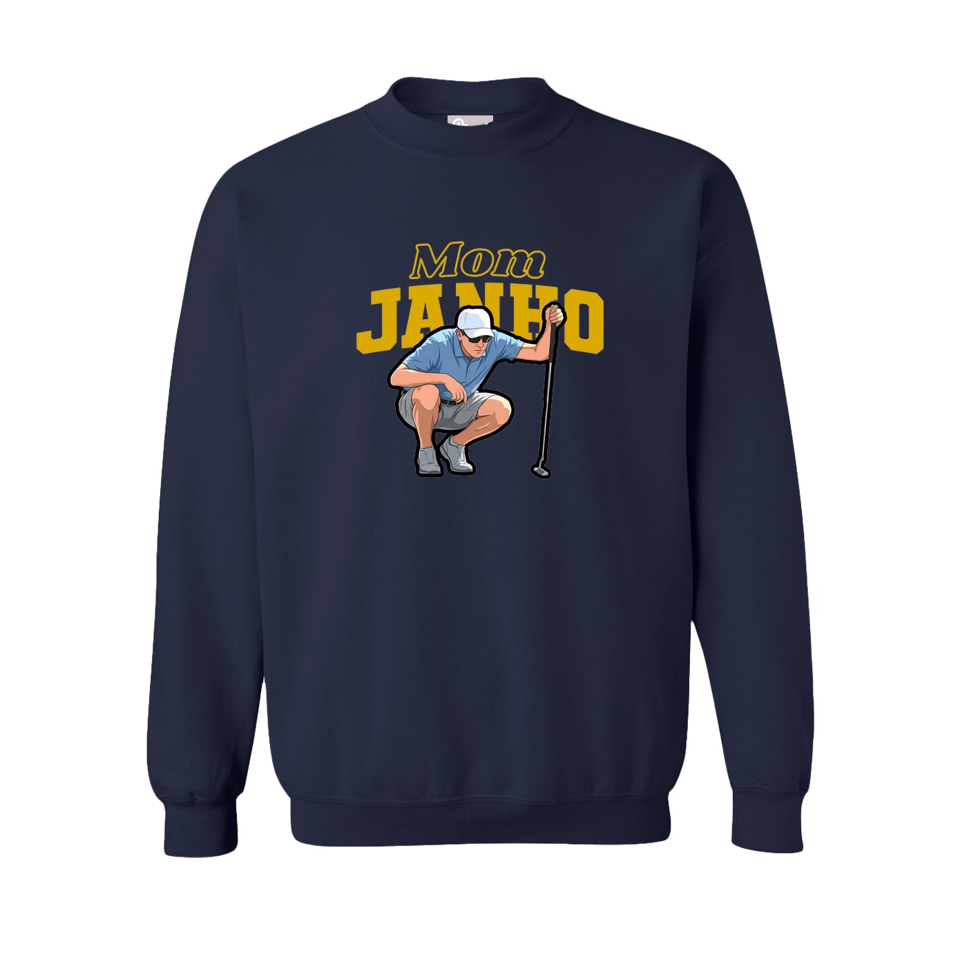 Fleece Crew — Mothers Day Block in Navy