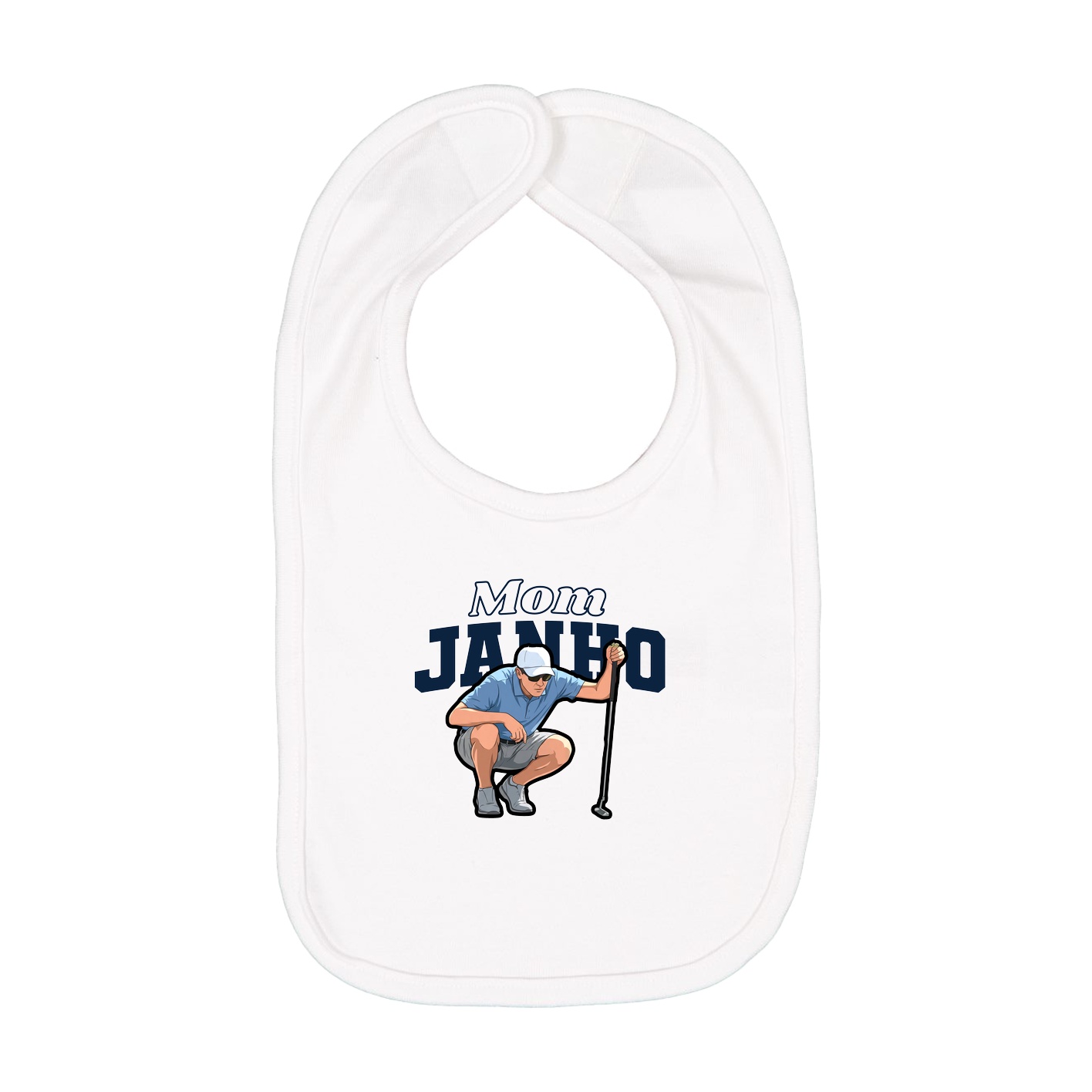 Infant Bib — Mothers Day Block in White