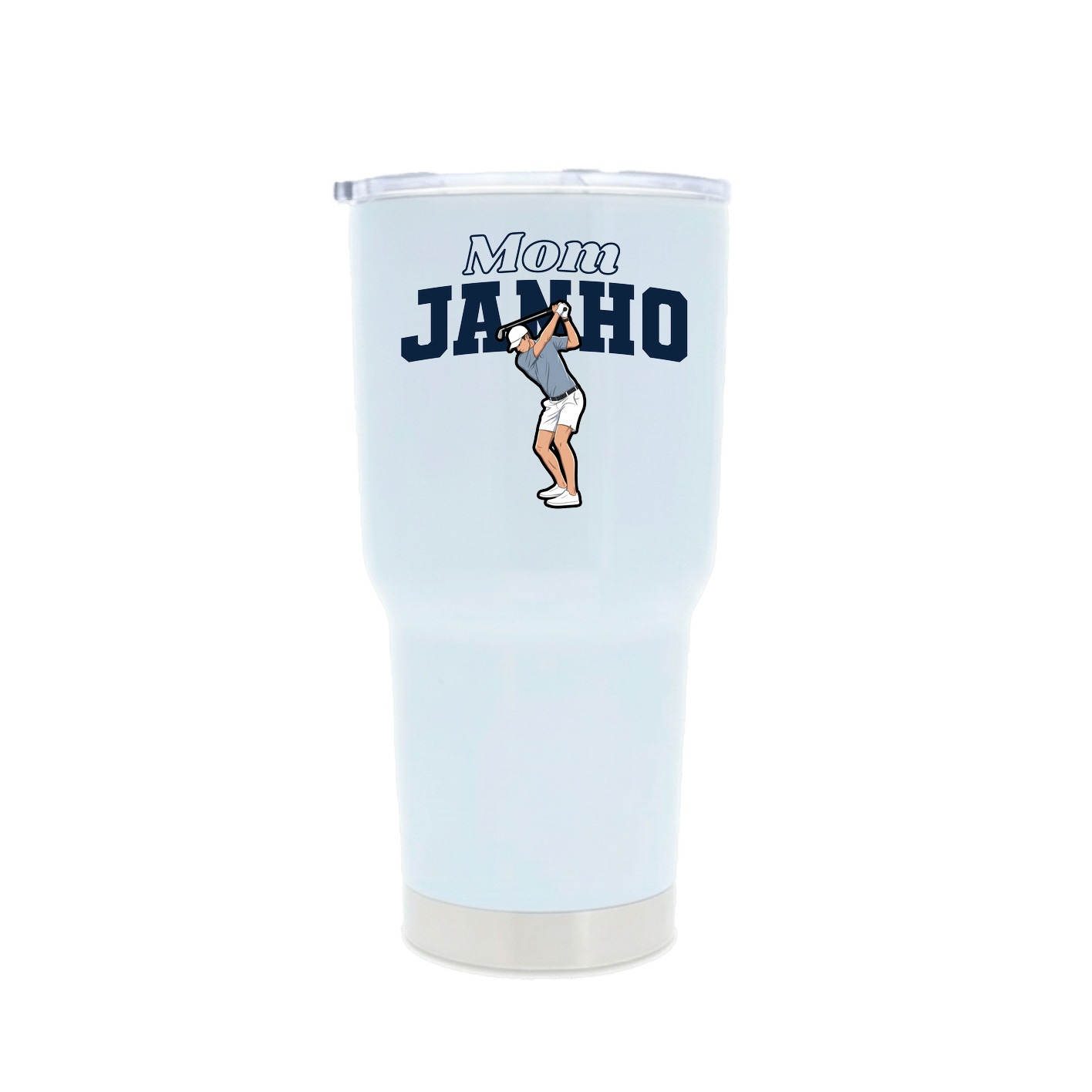 30oz Stainless Steel Tumbler — Mothers Day Block in White