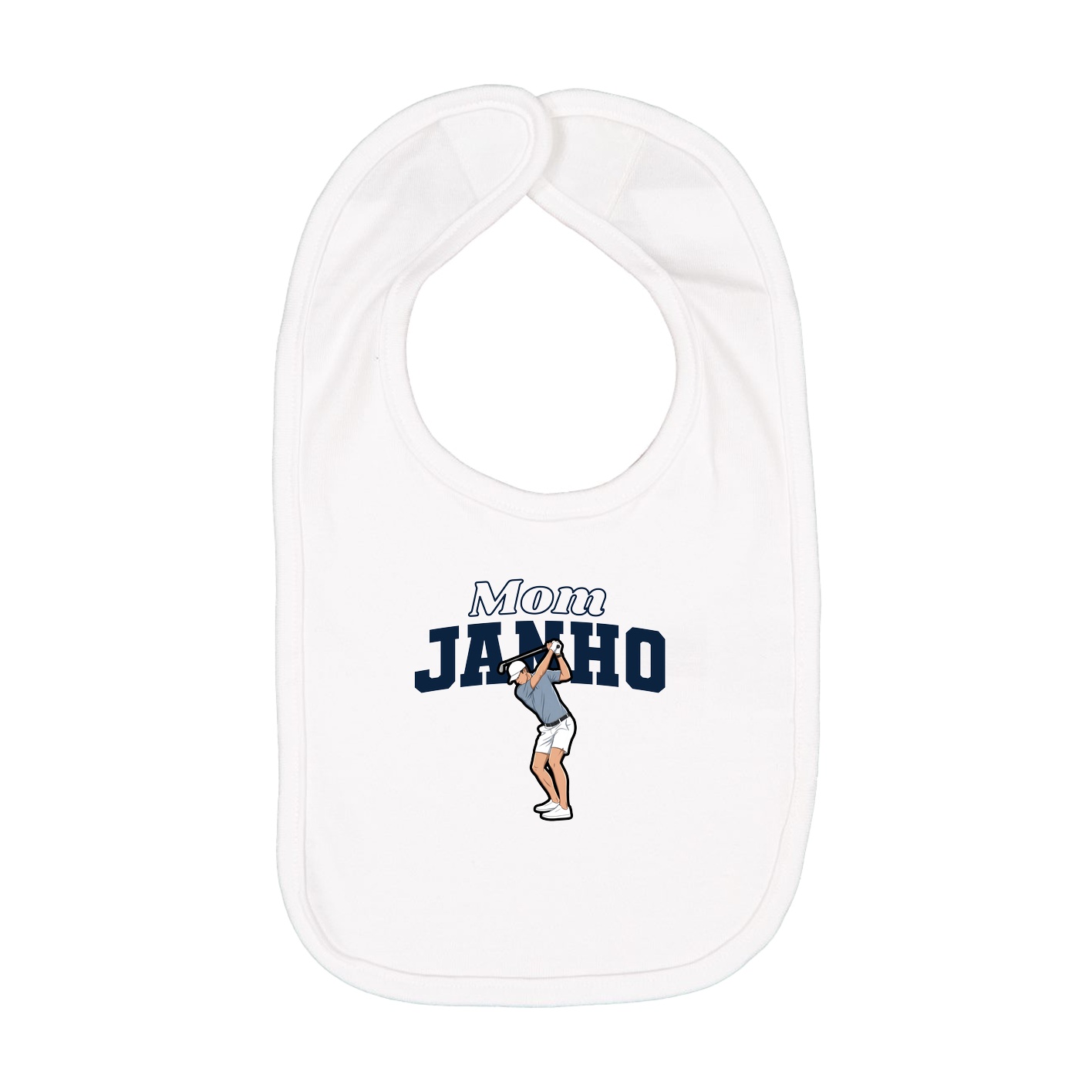 Infant Bib — Mothers Day Block in White