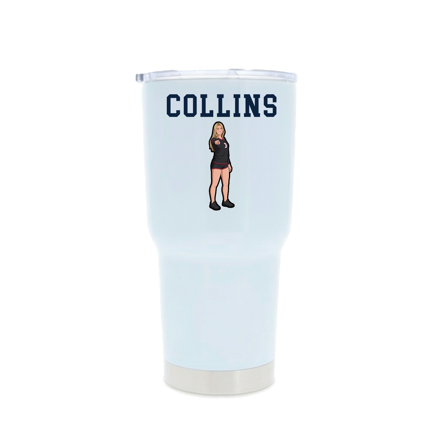 30oz Stainless Steel Tumbler — Shirsey in White