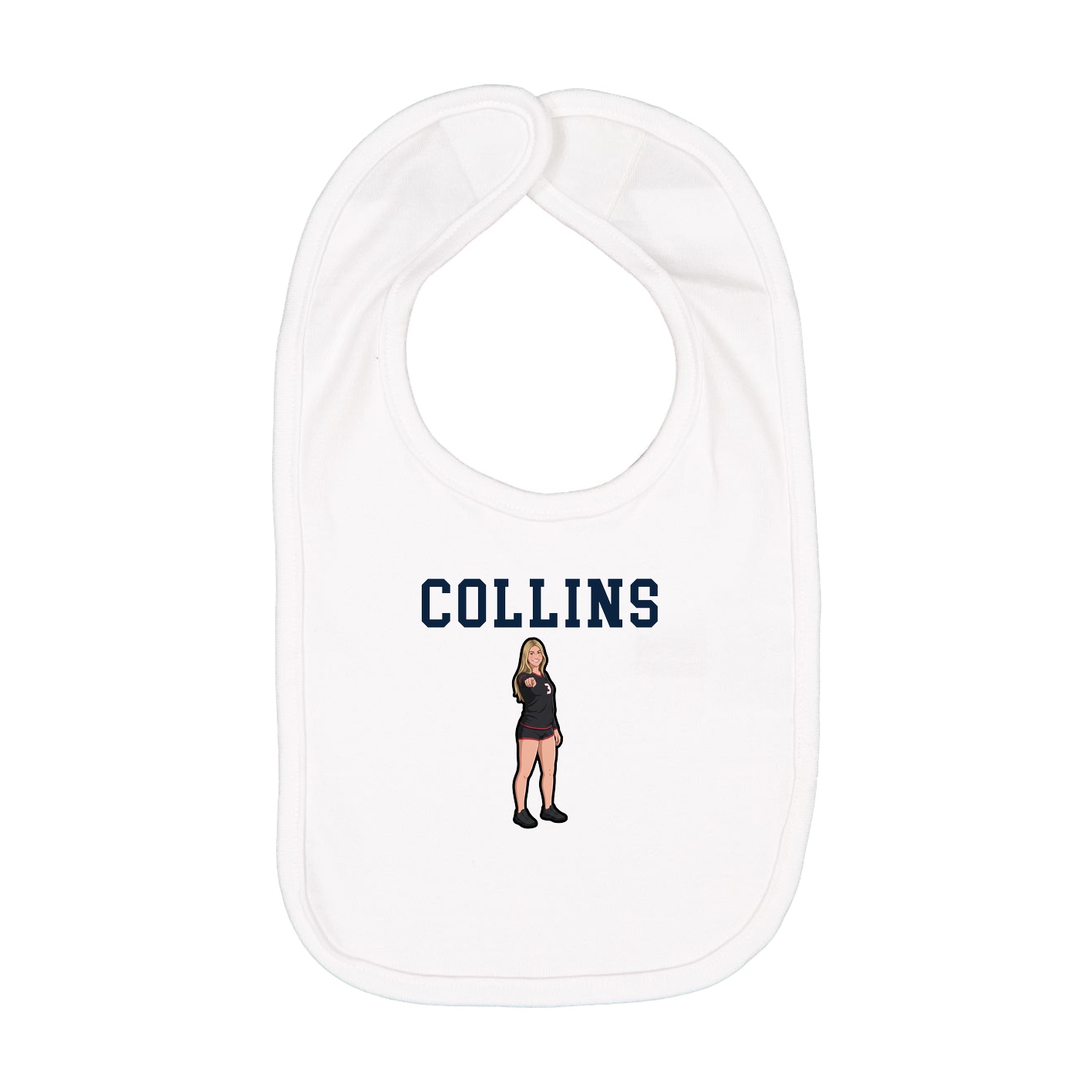 Infant Bib — Shirsey in White