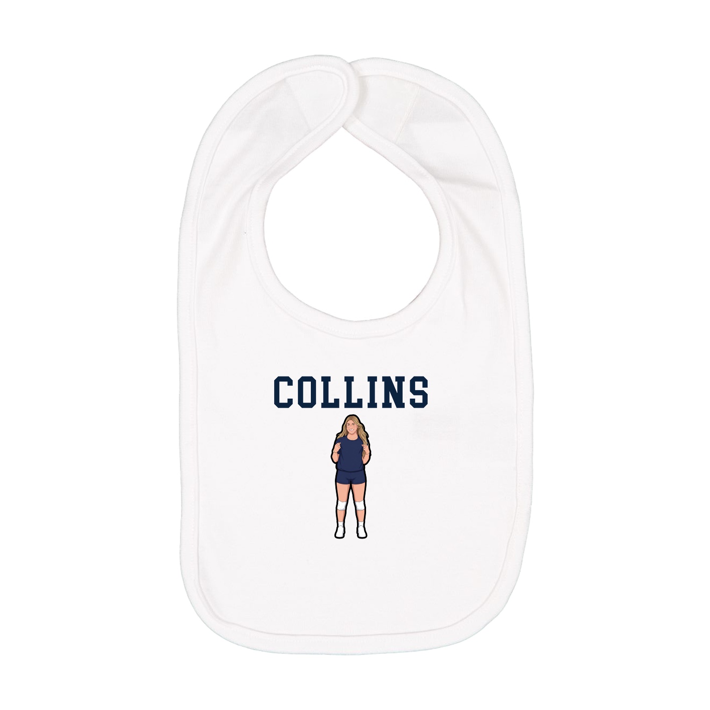 Infant Bib — Shirsey in White