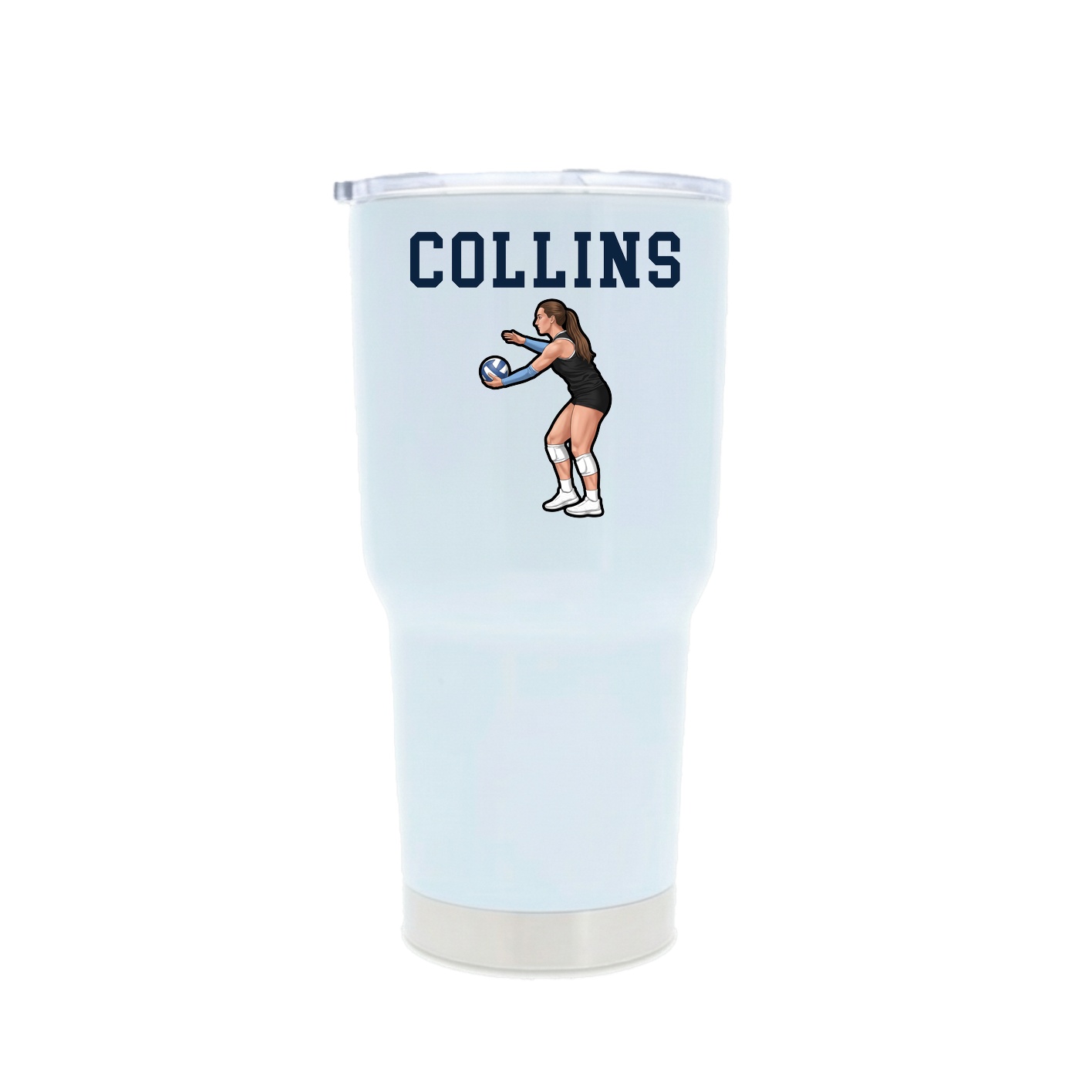 30oz Stainless Steel Tumbler — Shirsey in White