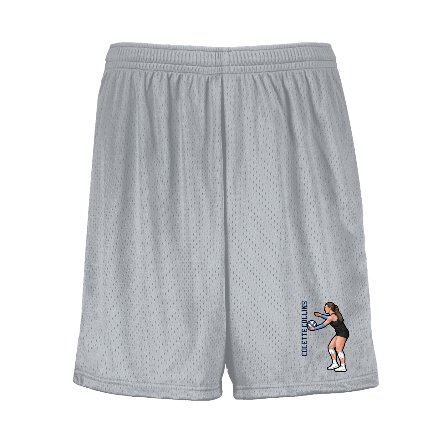 Shorts — Name Vertical in Silver