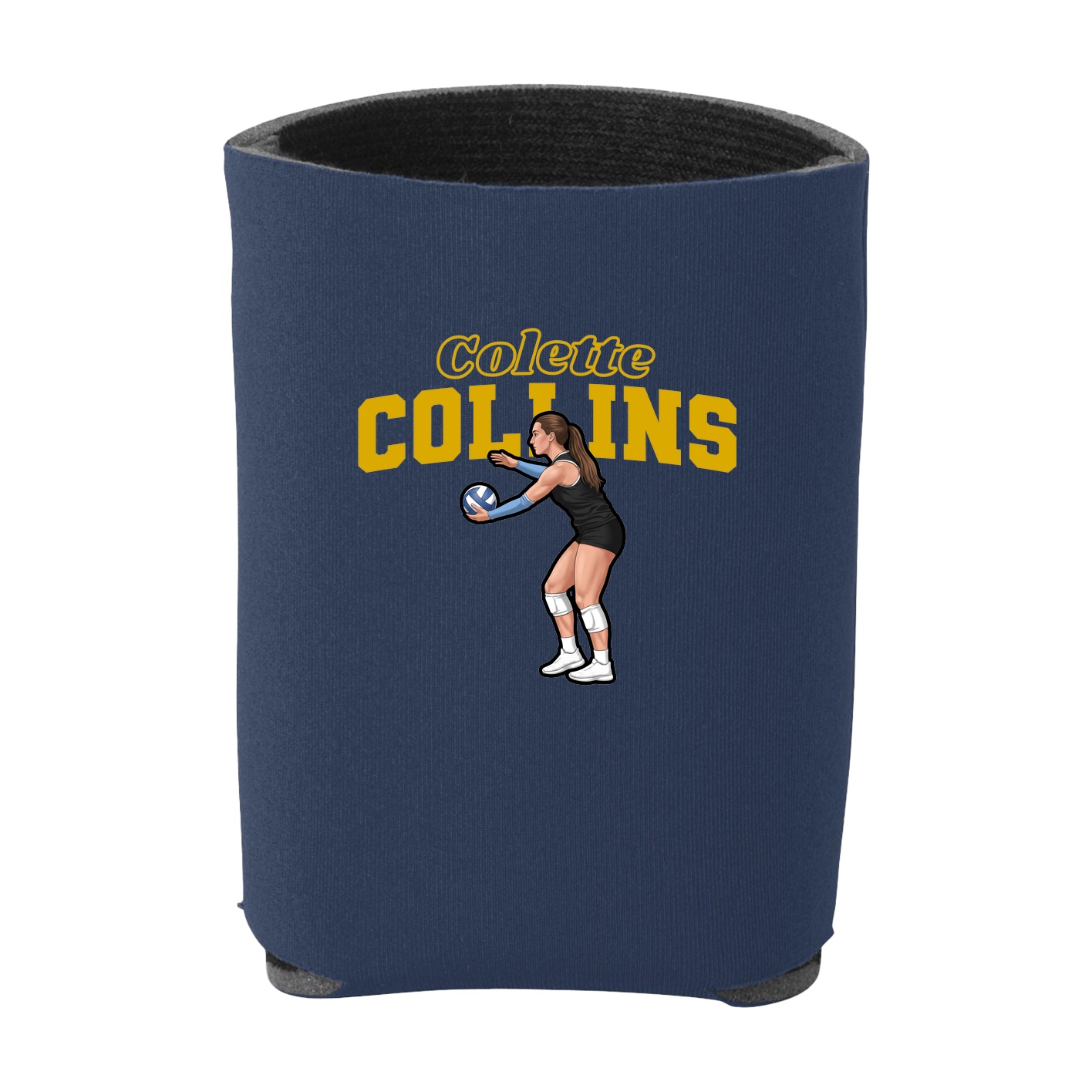 Can Holder — Name Arch in Navy