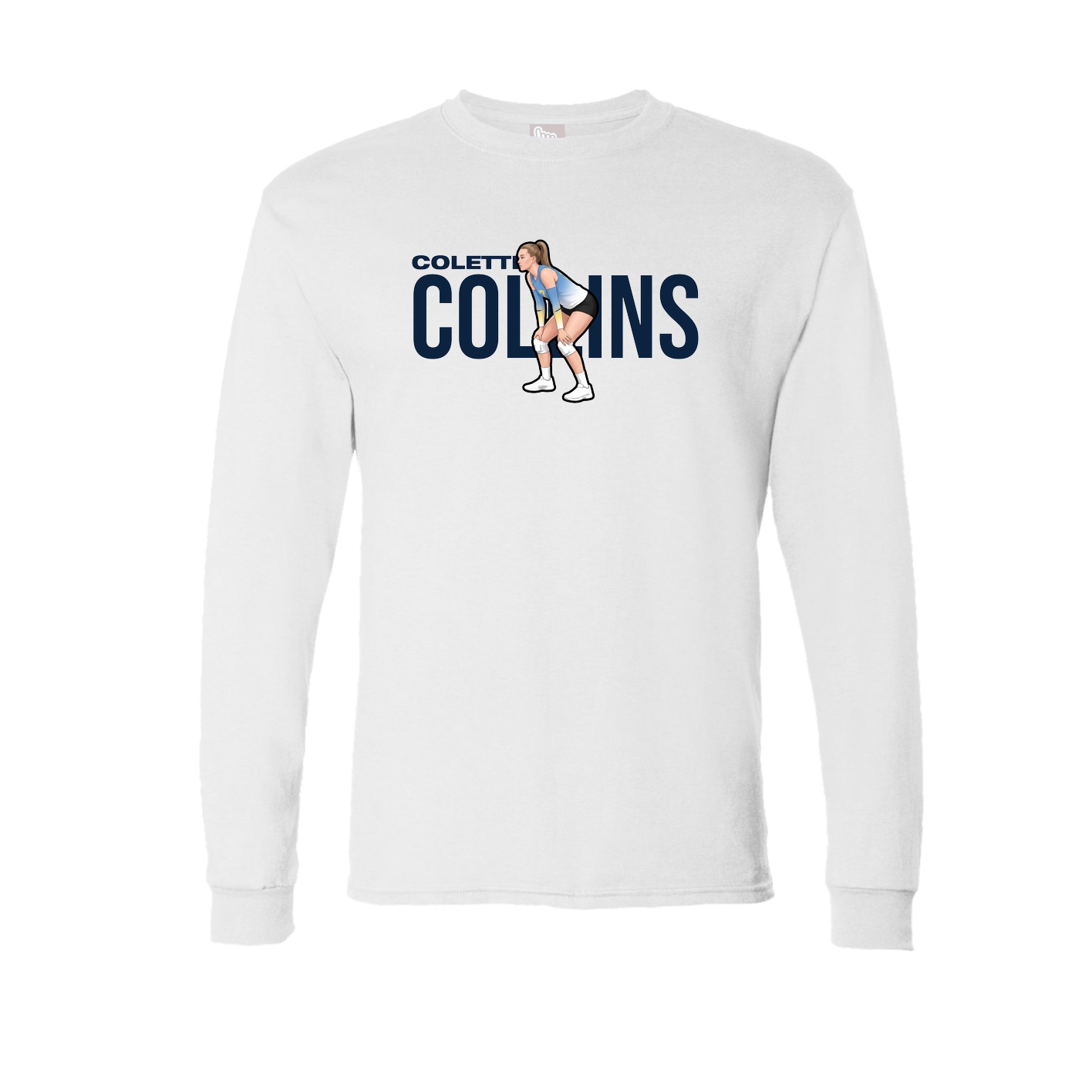 Long Sleeve Tee — Player Name in White
