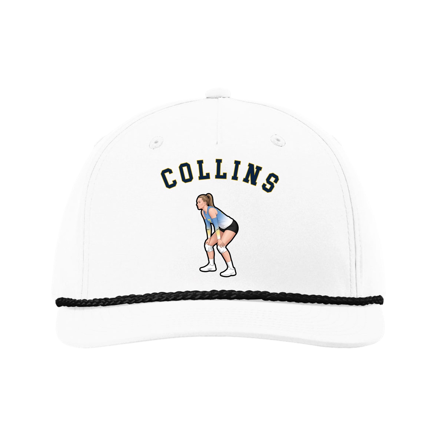 Five-Panel Classic Rope Cap — Shirsey Arch in White