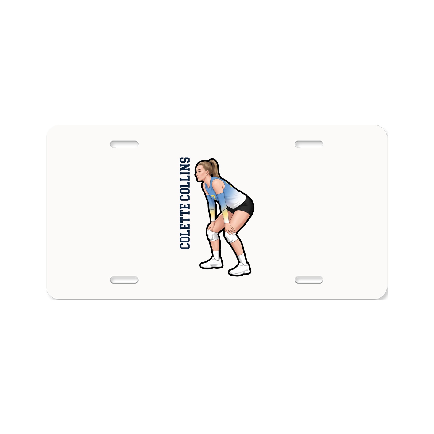 License Plate — Name Vertical in Classic