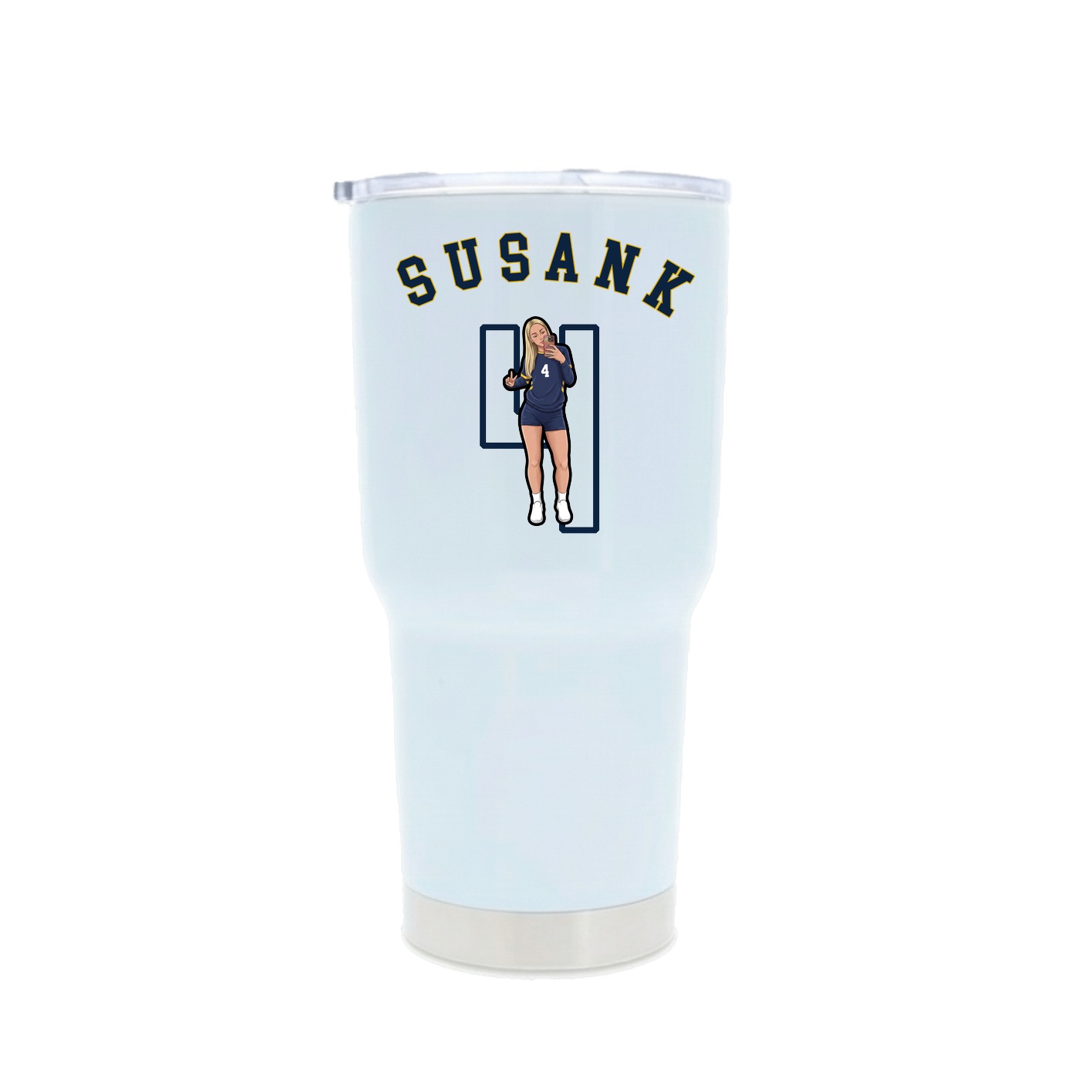 30oz Stainless Steel Tumbler — Shirsey Arch in White