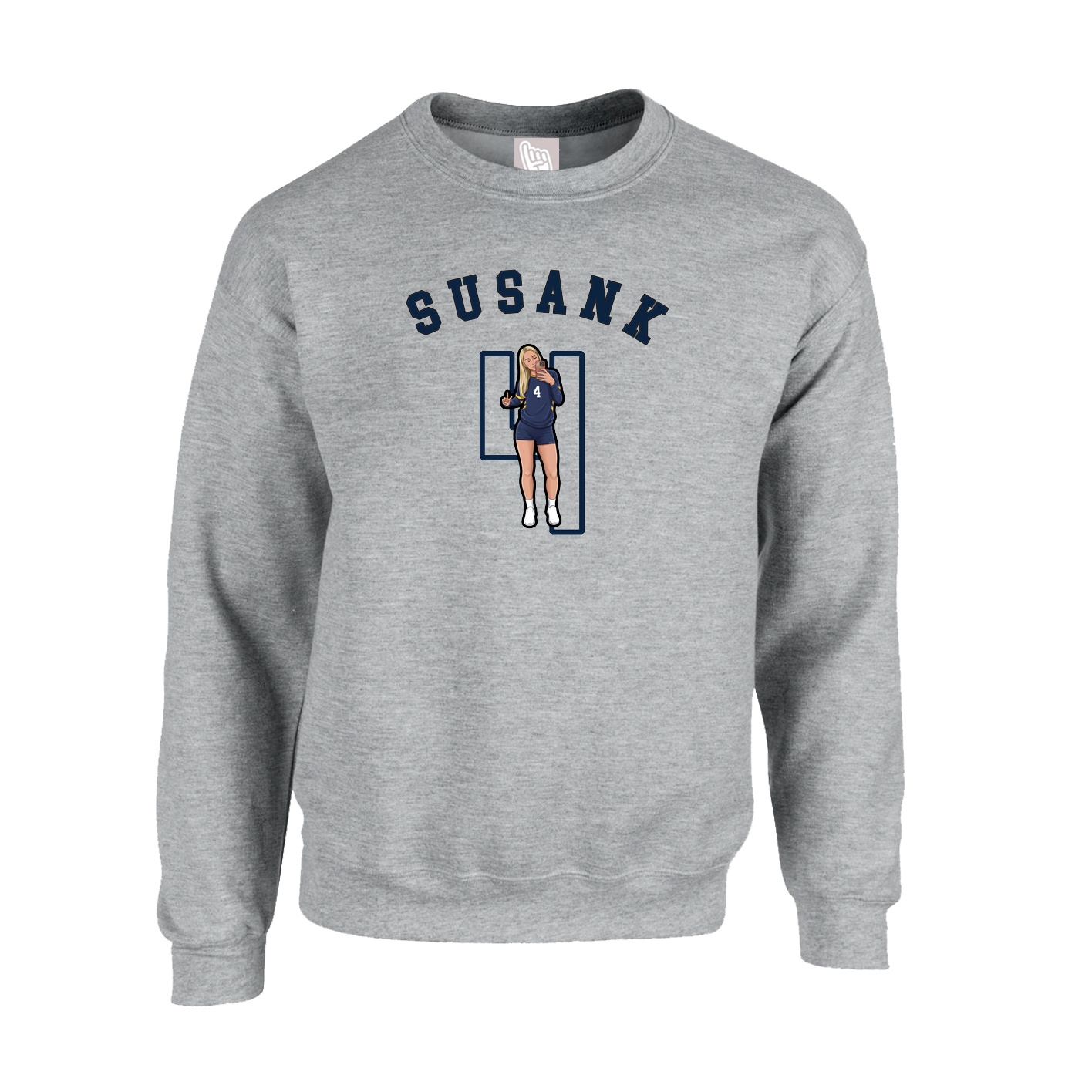Fleece Crew — Shirsey Arch in Grey
