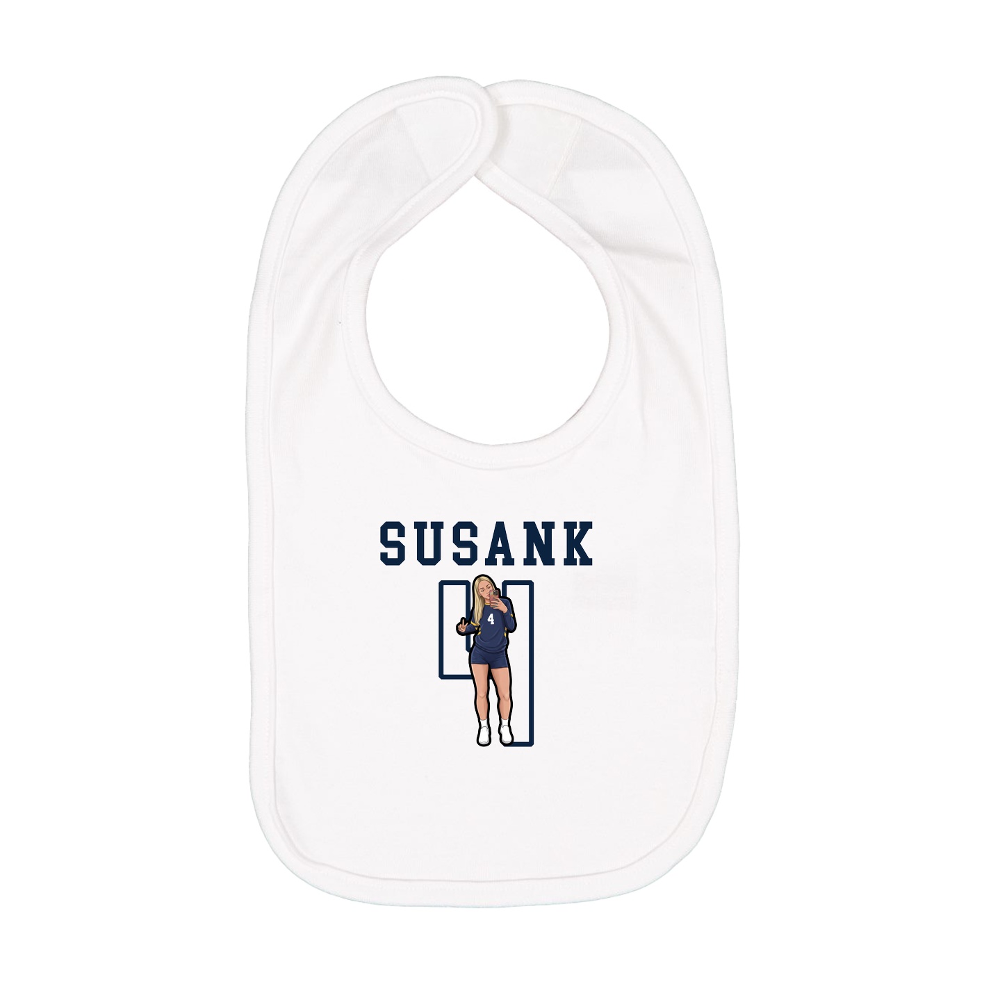 Infant Bib — Shirsey in White