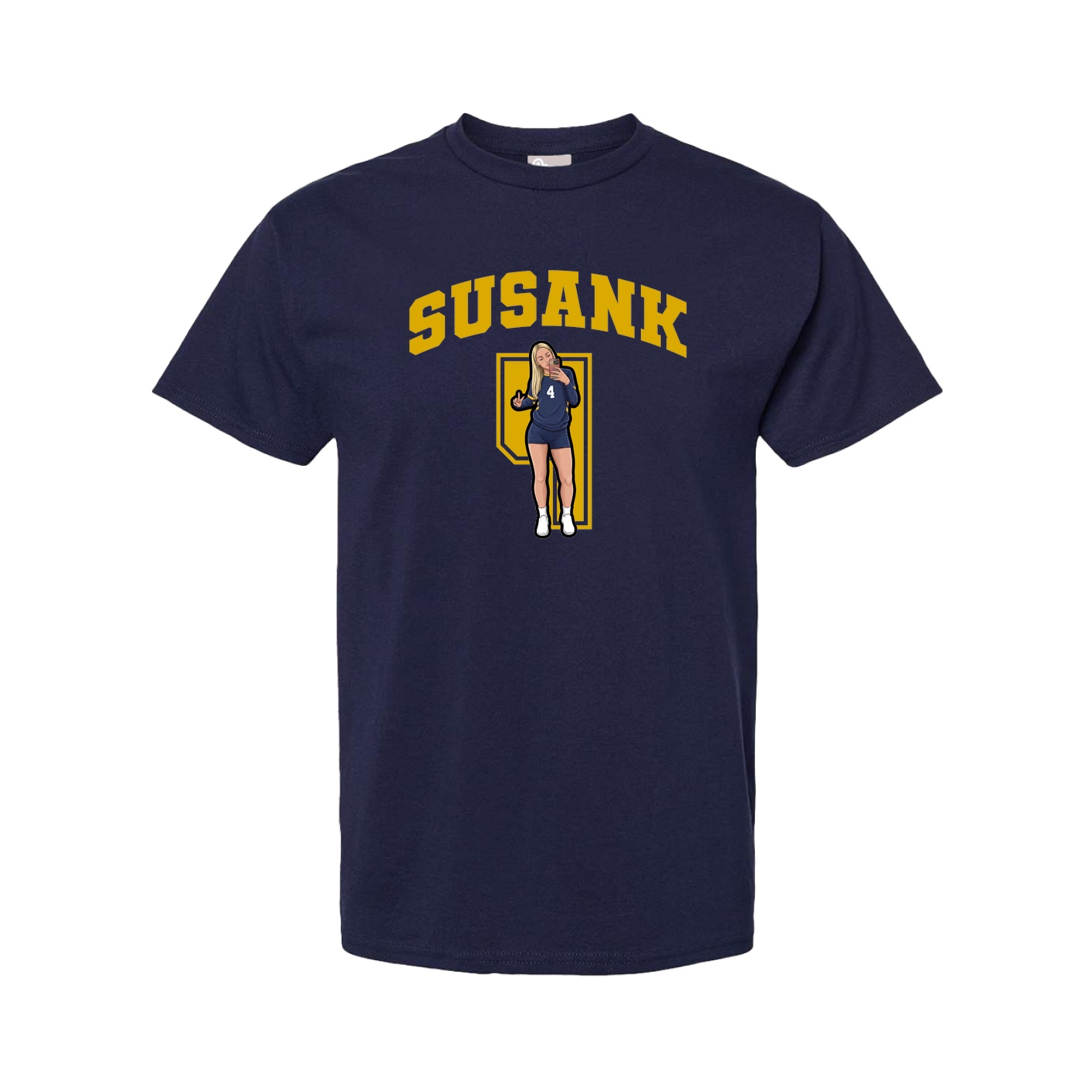 Youth Tee — Number in Navy