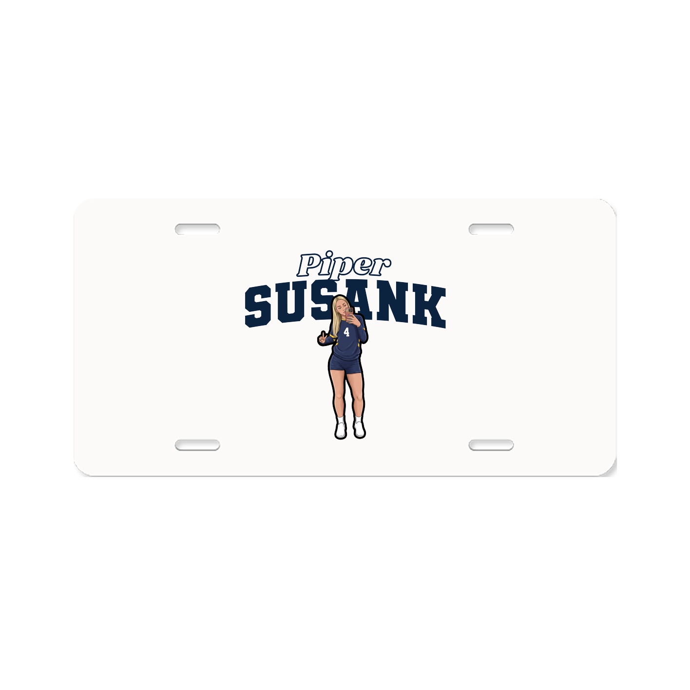 License Plate — Name Arch in Classic