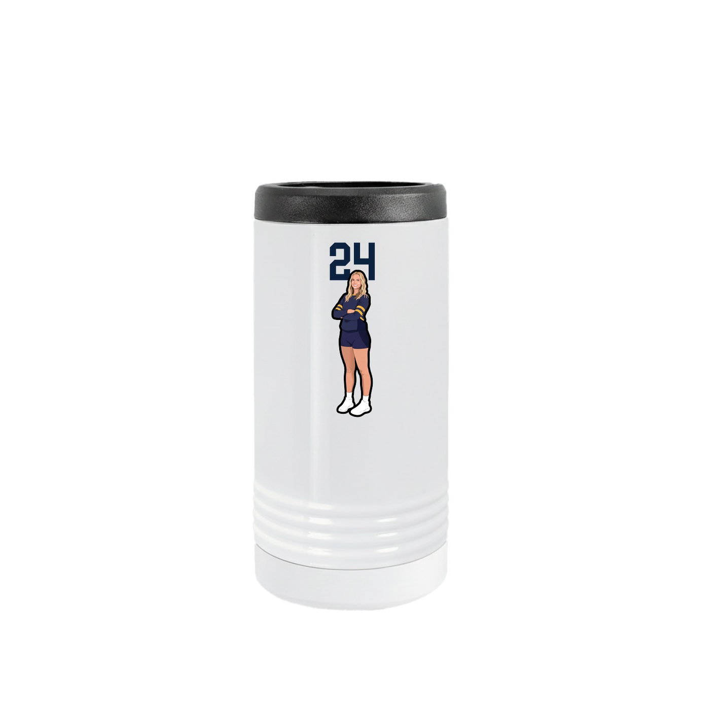 Slim Beverage Holder — Number Top in White
