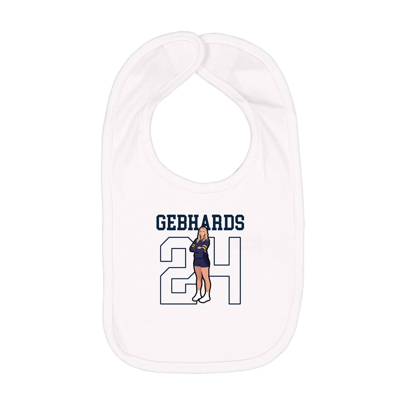 Infant Bib — Shirsey in White