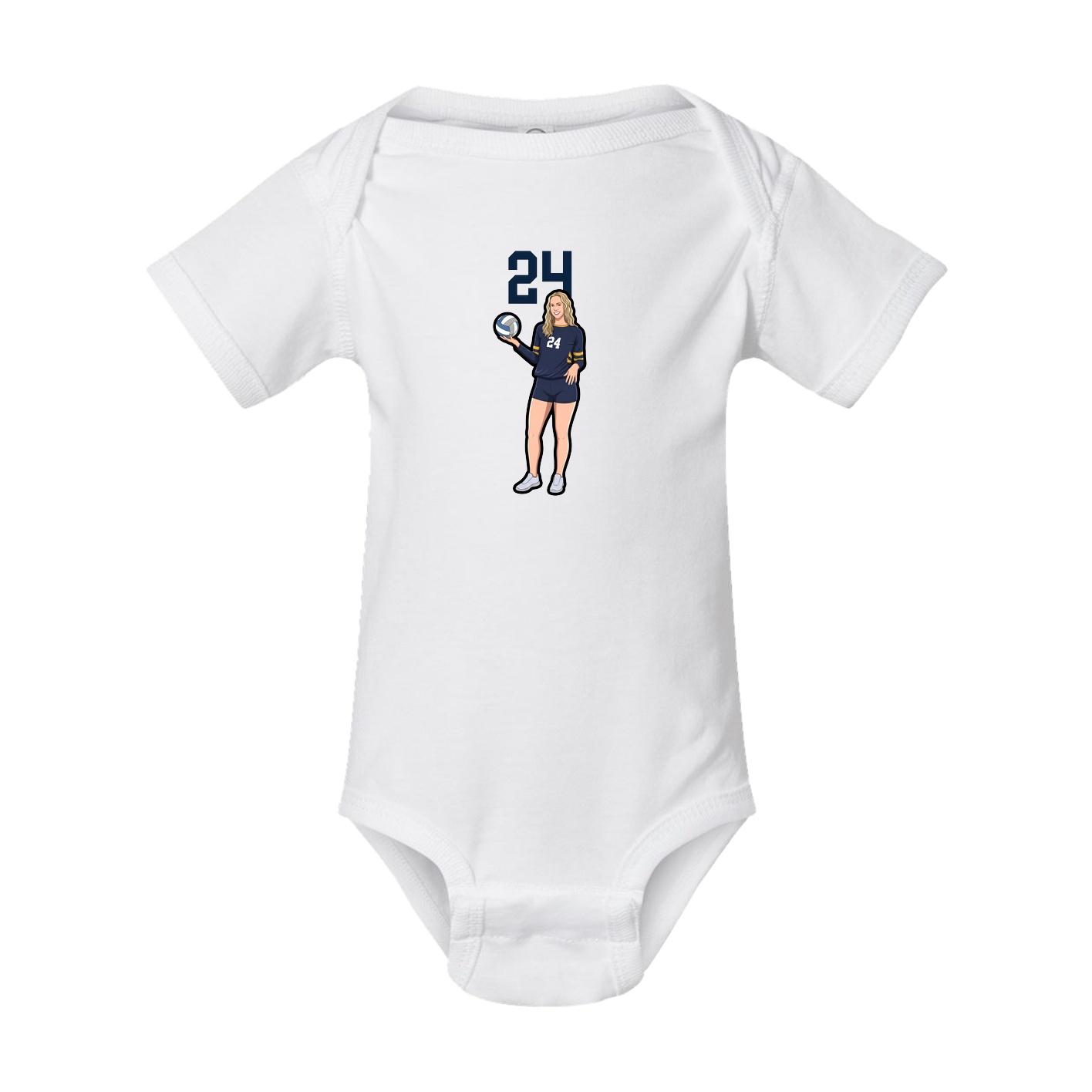 Baby Onesie — Number Top in White