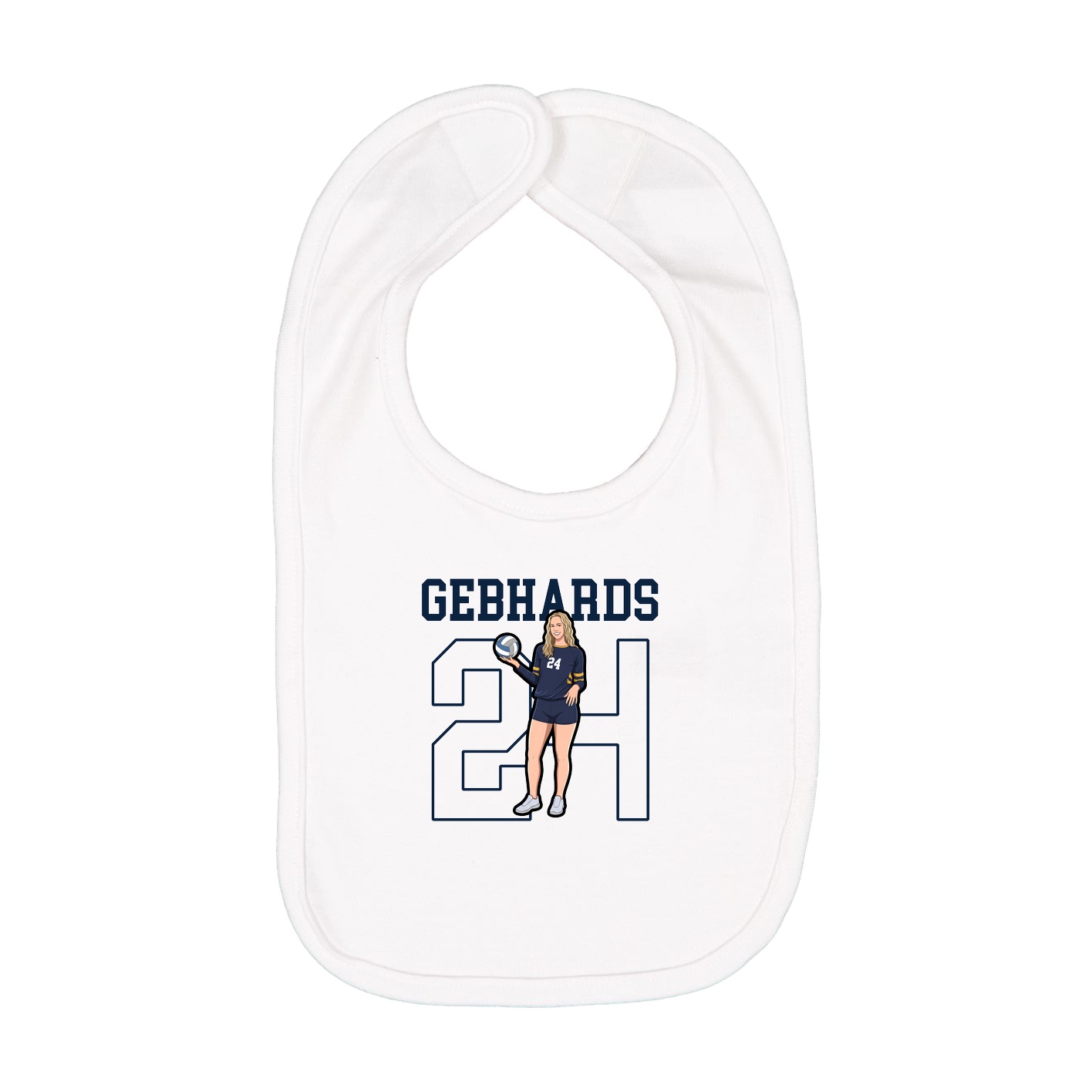 Infant Bib — Shirsey in White