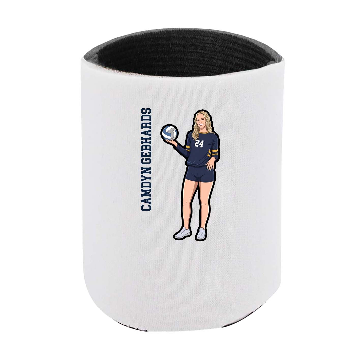 Can Holder — Name Vertical in White
