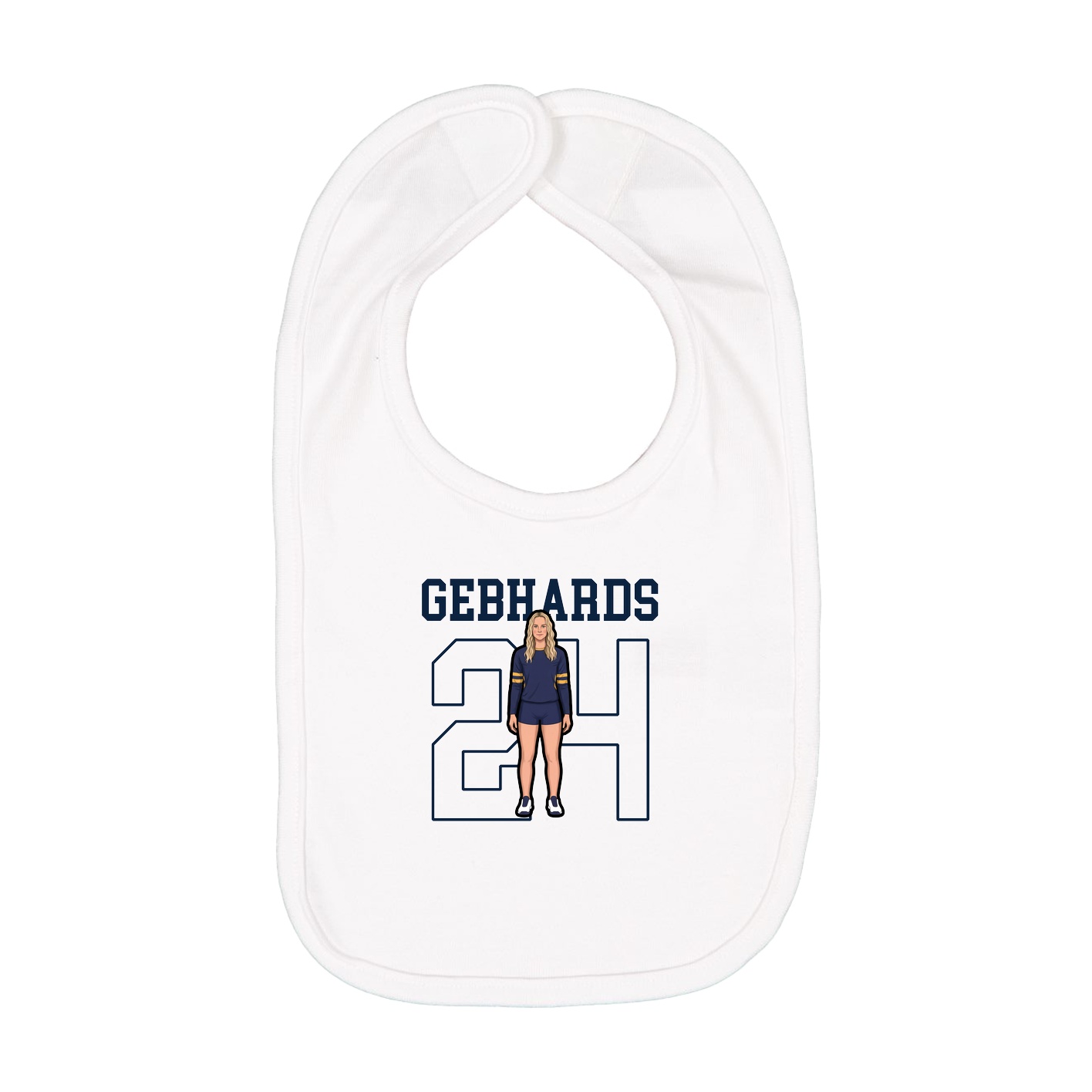 Infant Bib — Shirsey in White