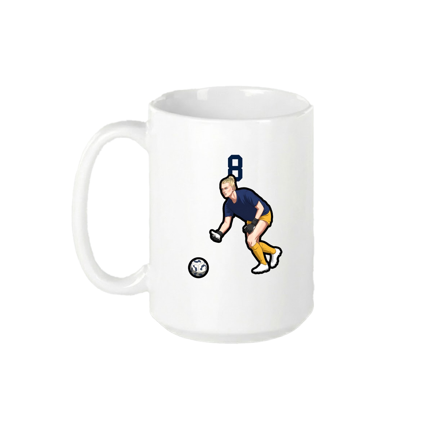 15oz Coffee Mug — Number Top in White
