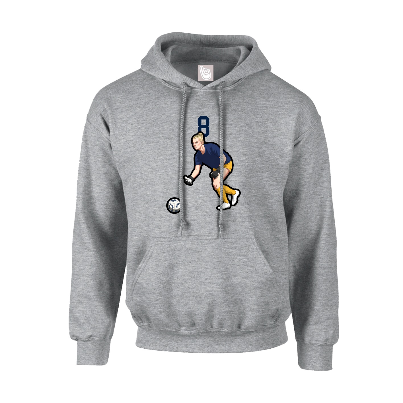 Hoodie — Number Top in Grey