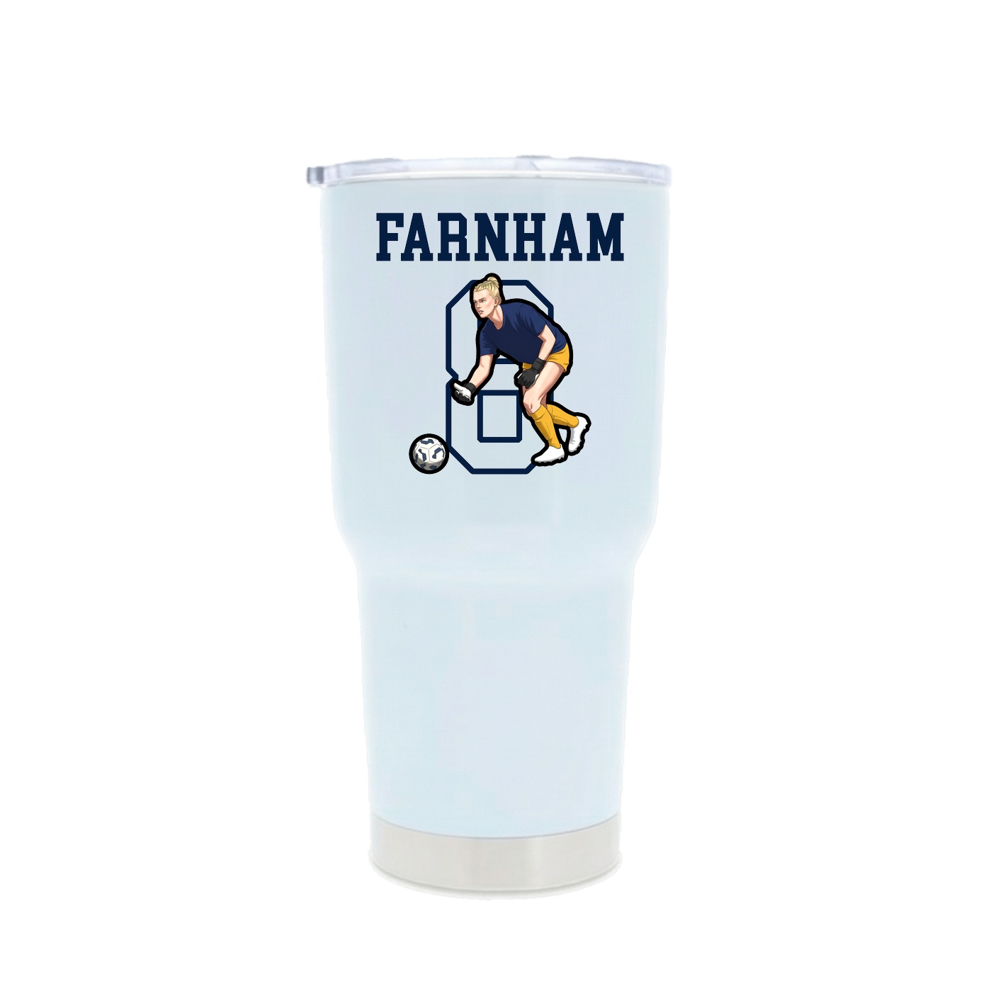 30oz Stainless Steel Tumbler — Shirsey in White