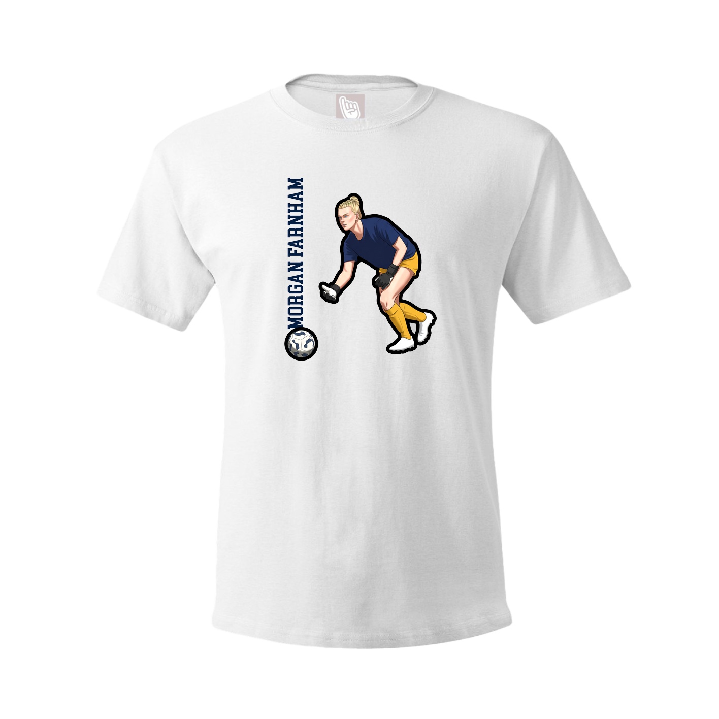 Youth Tee — Name Vertical in White