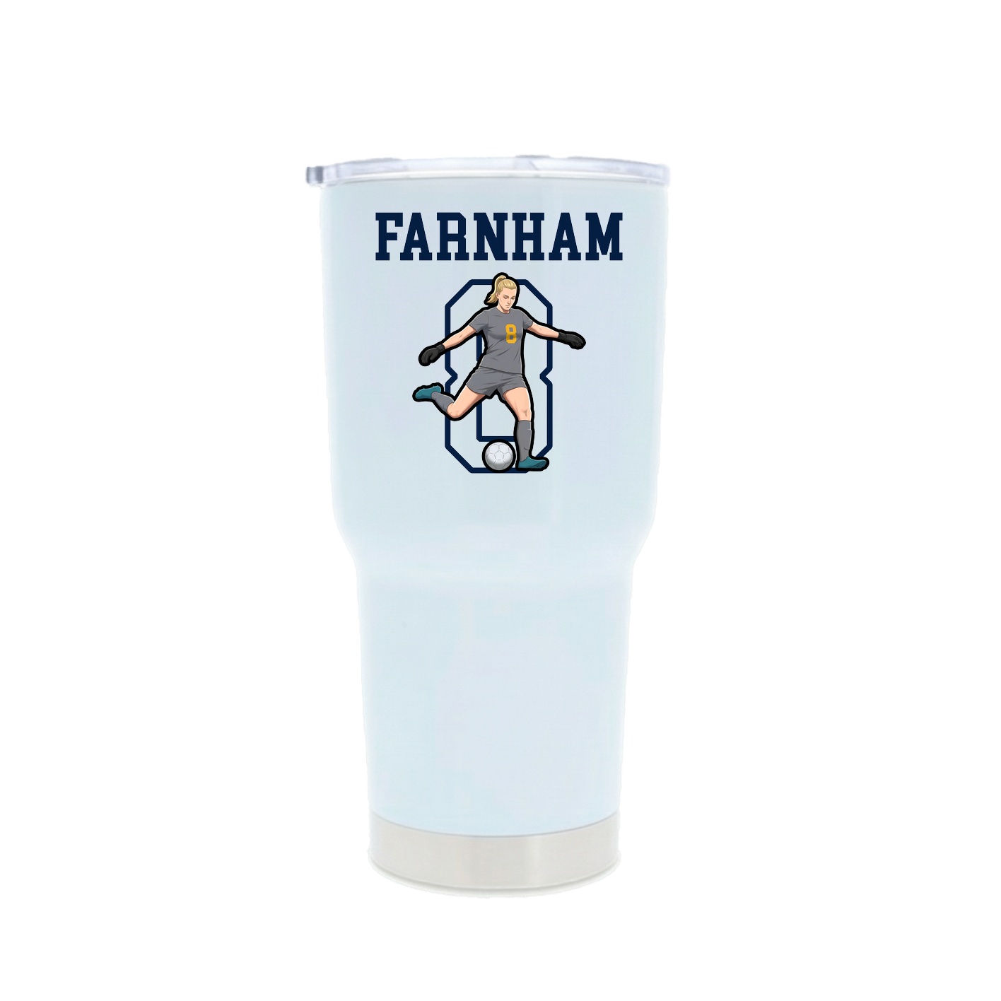 30oz Stainless Steel Tumbler — Shirsey in White