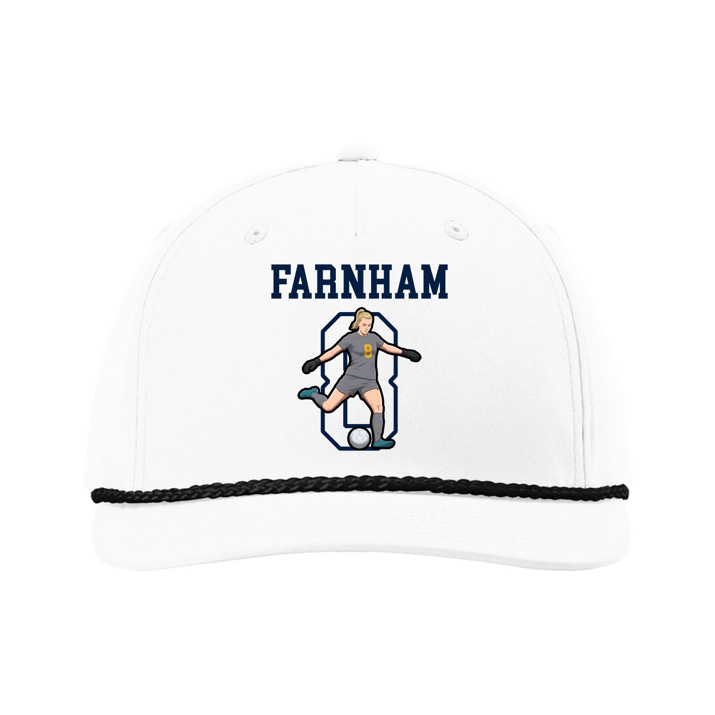 Five-Panel Classic Rope Cap — Shirsey in White