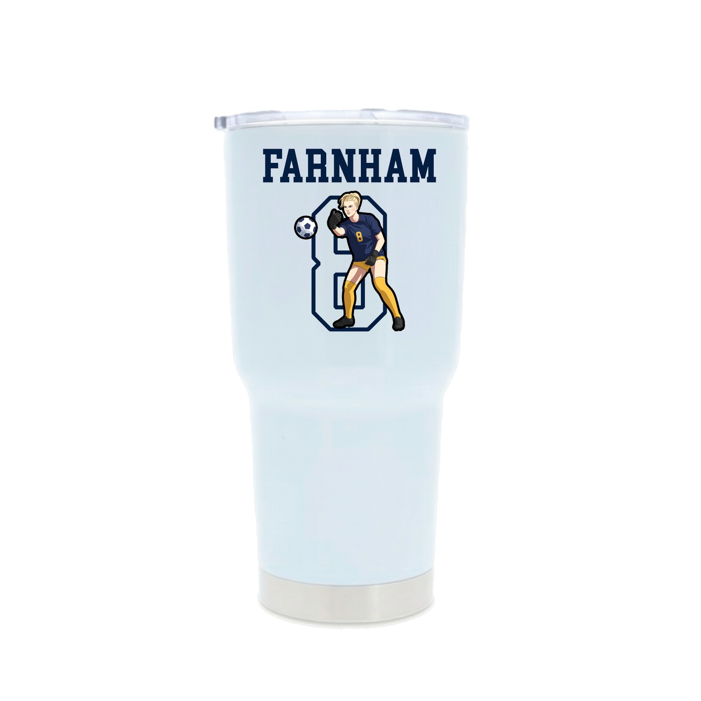 30oz Stainless Steel Tumbler — Shirsey in White